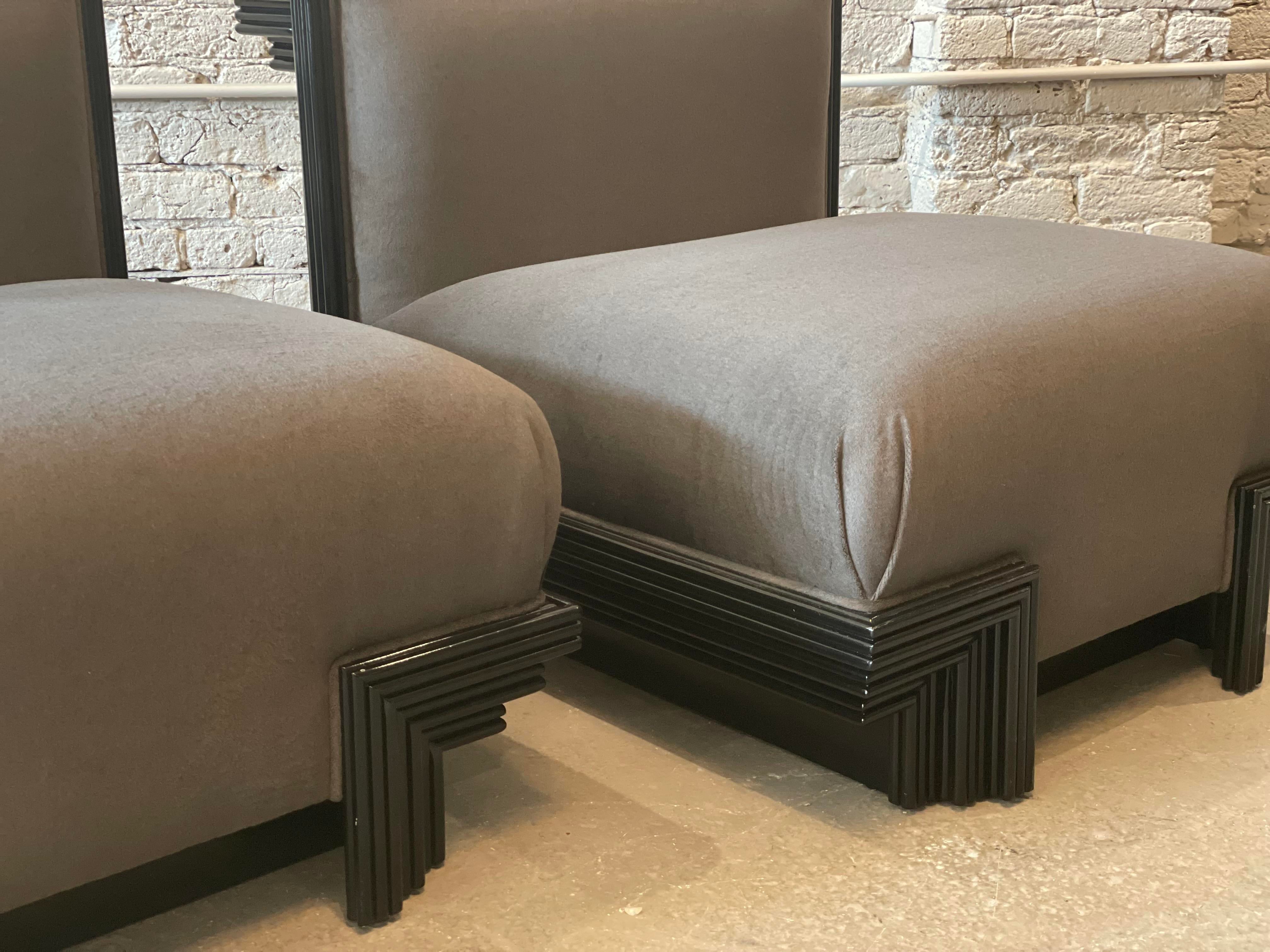 1970s Modern Slipper Chairs by Interior Crafts