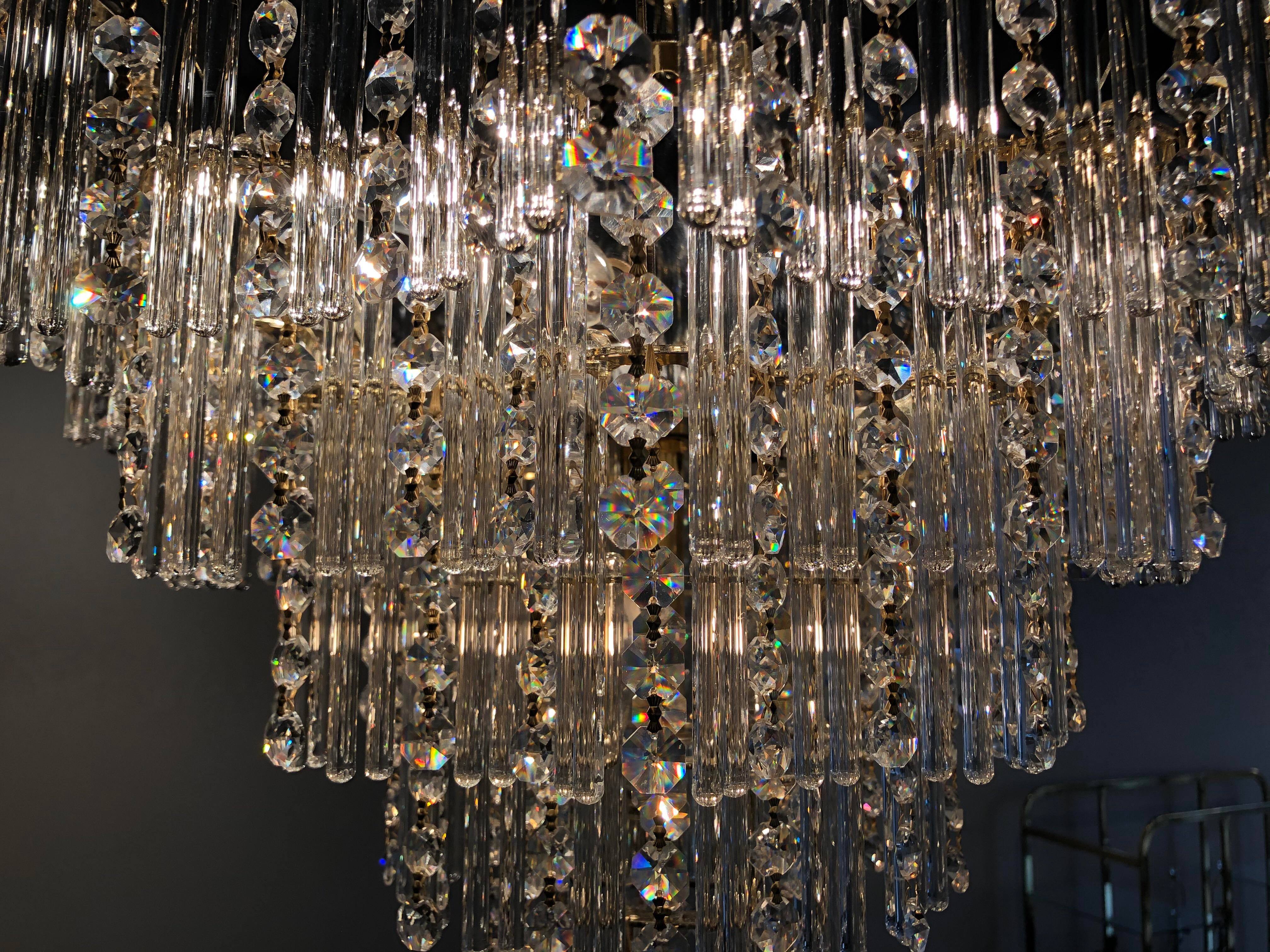 1970s Schonbek Crystal Chandelier