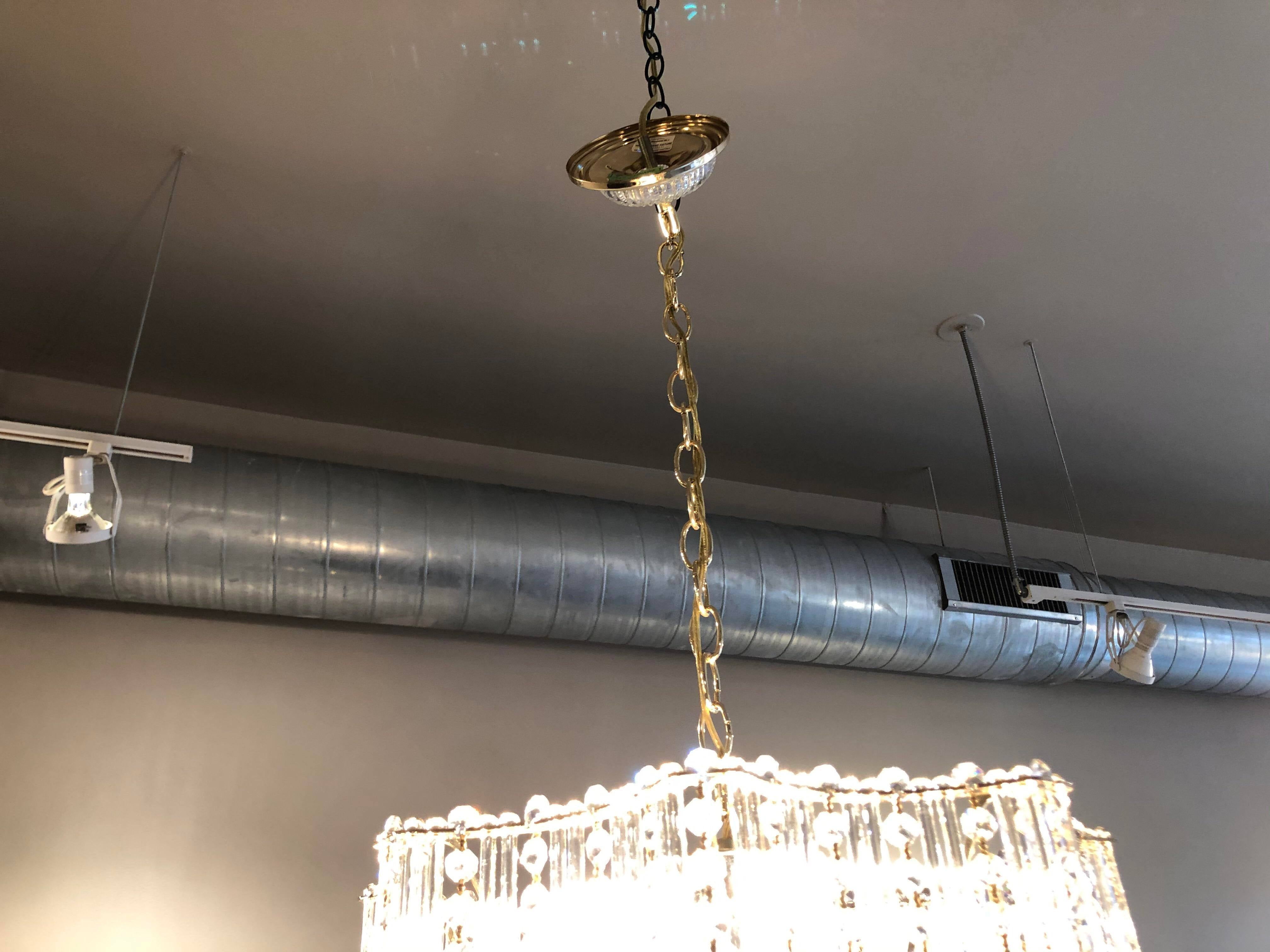 1970s Schonbek Crystal Chandelier
