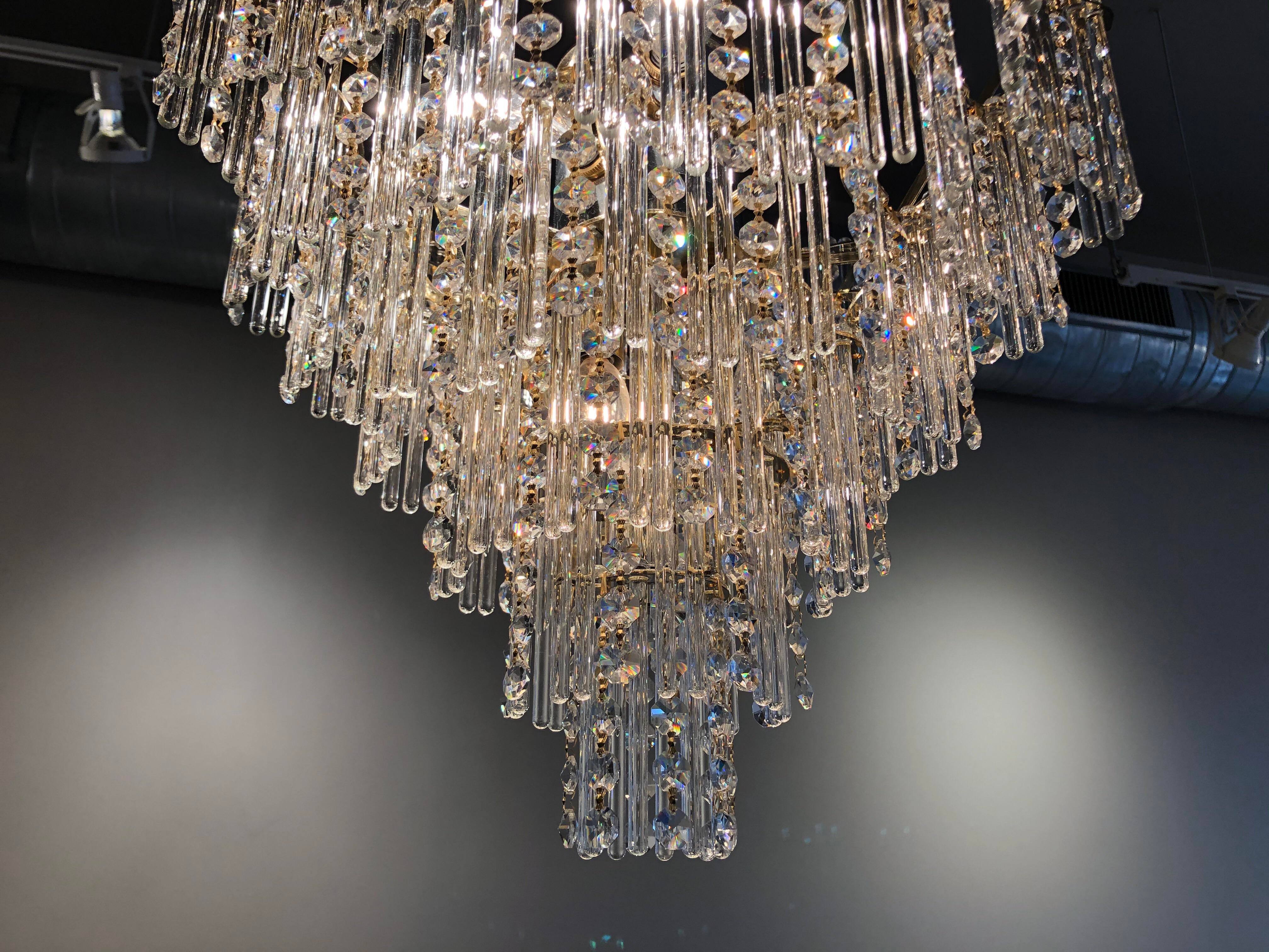 1970s Schonbek Crystal Chandelier