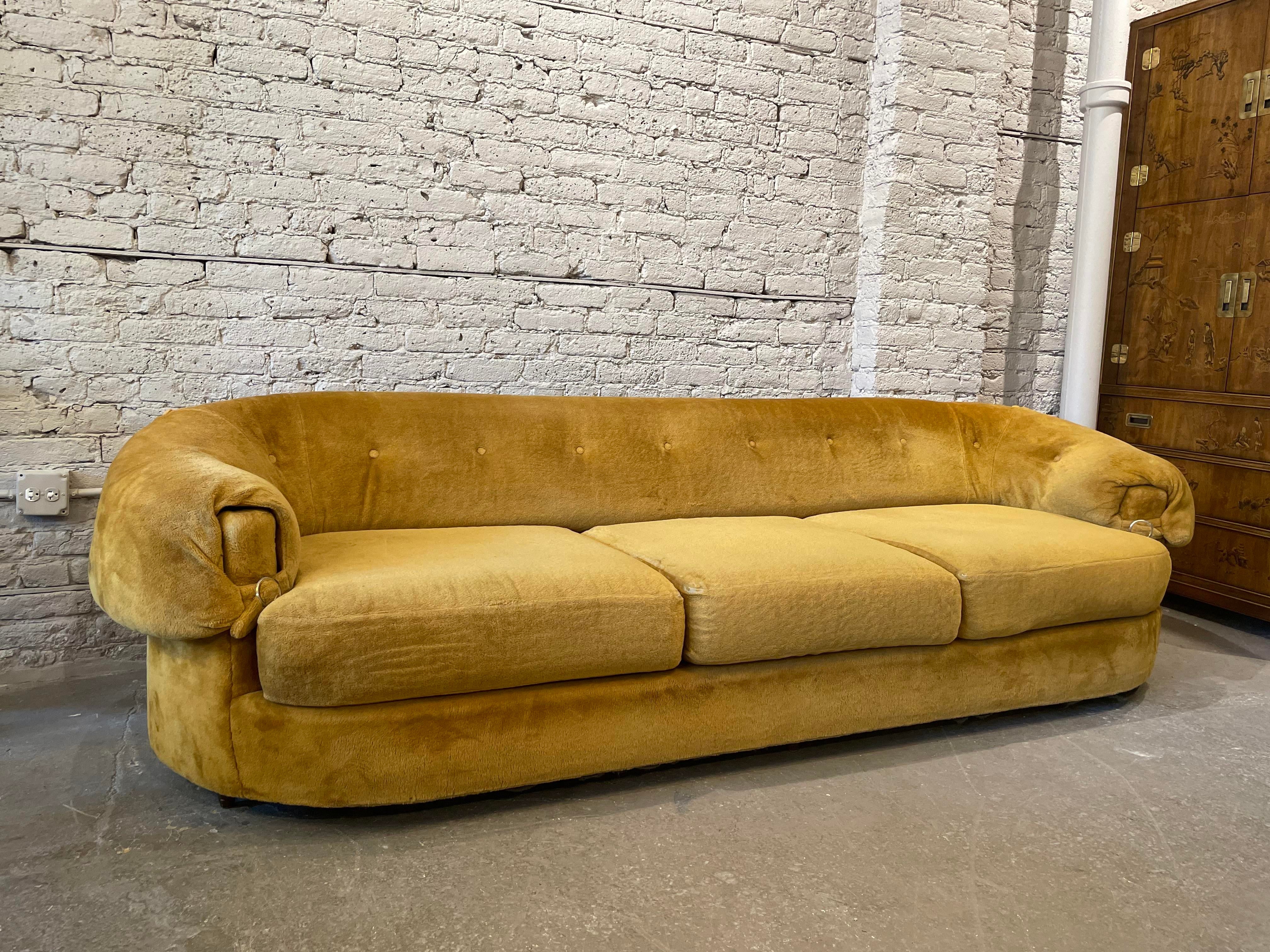 1970s Schweiger Teddy Bear Sofa