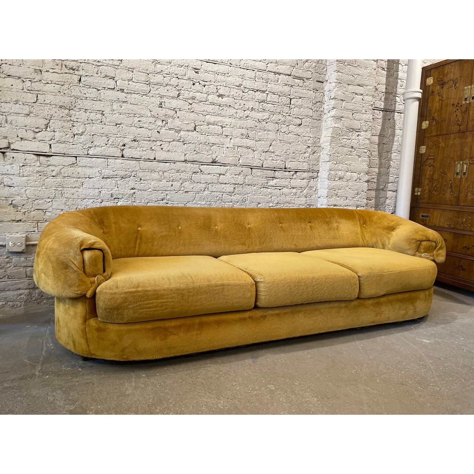1970s Schweiger Teddy Bear Sofa