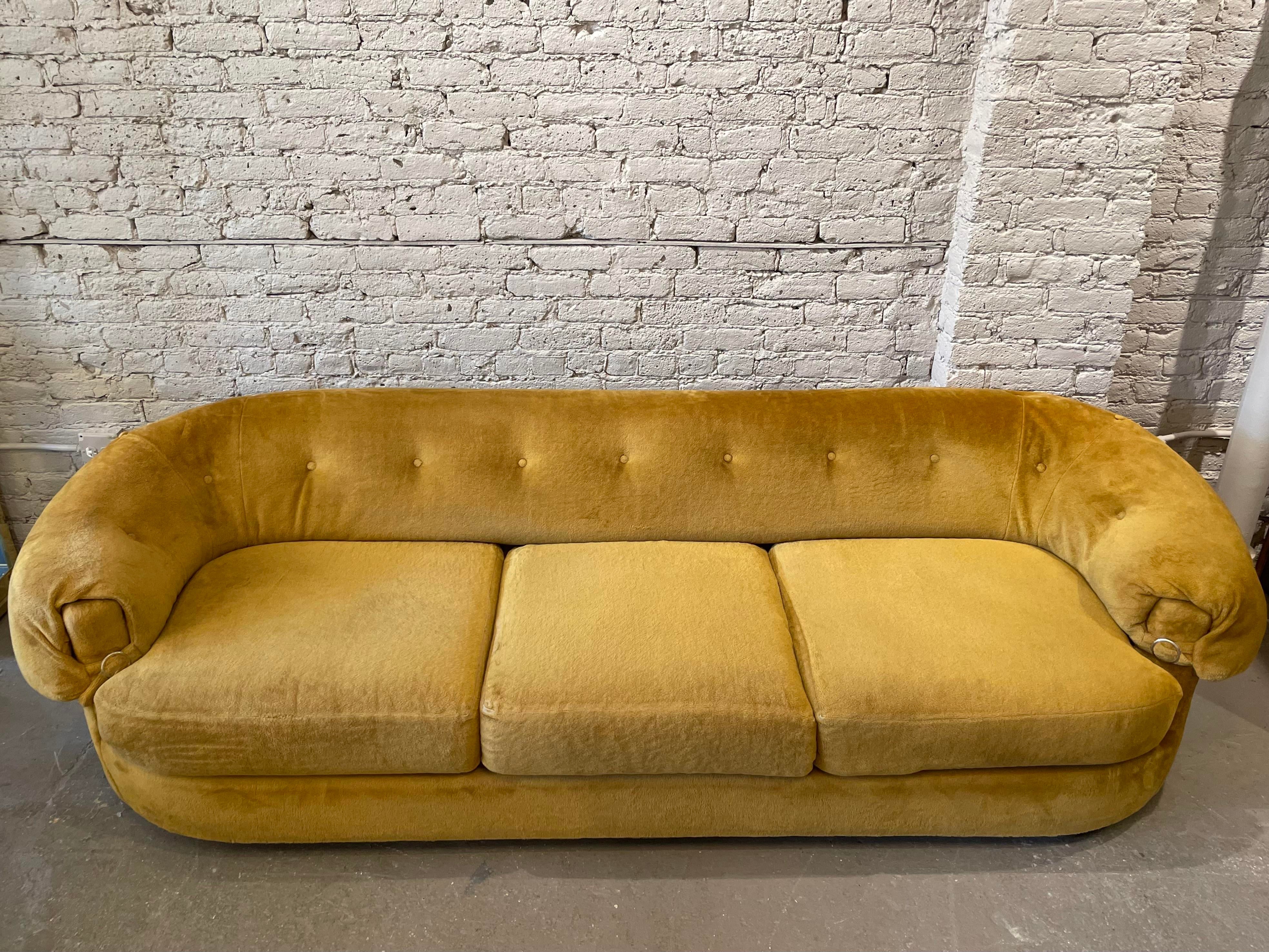 1970s Schweiger Teddy Bear Sofa