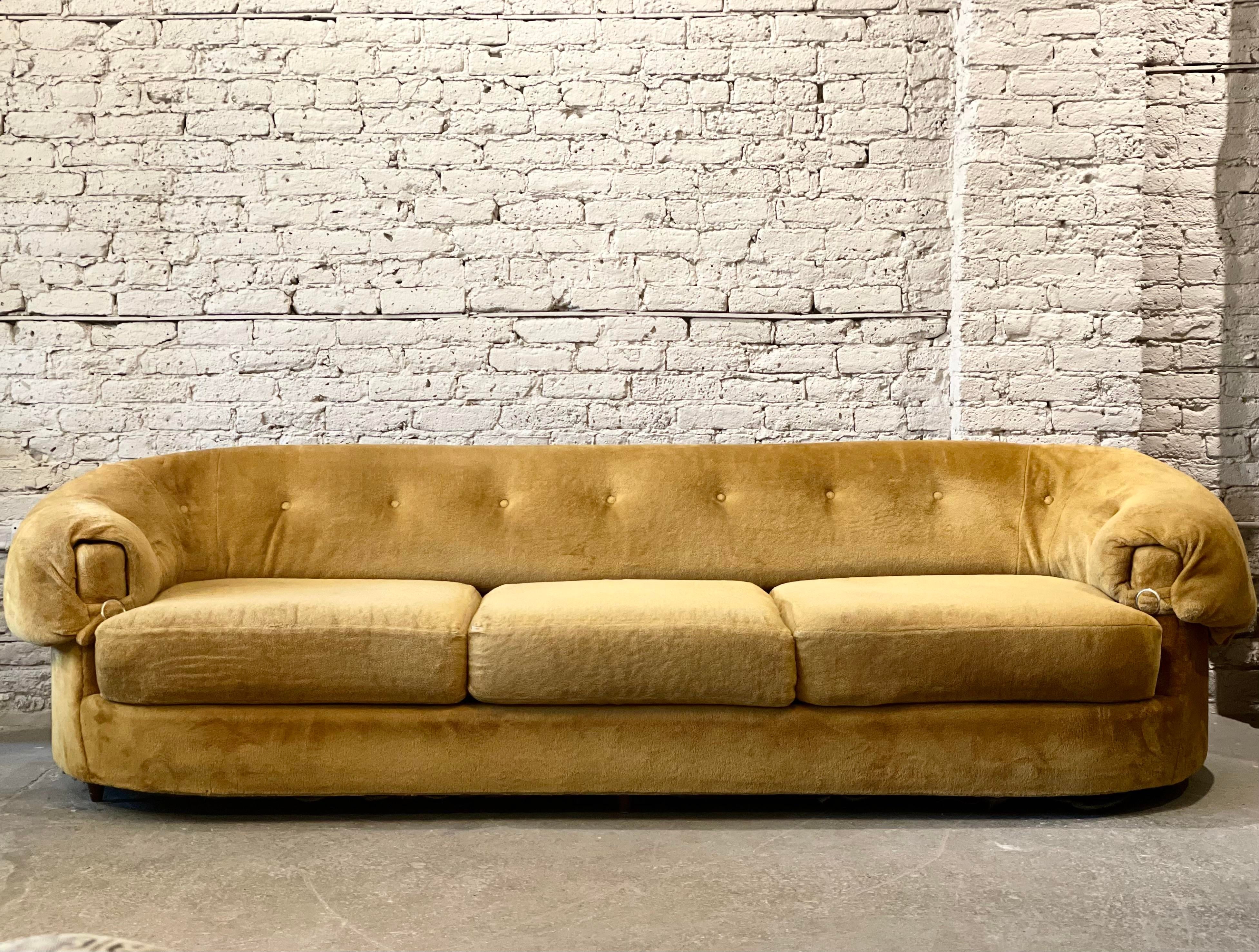 1970s Schweiger Teddy Bear Sofa