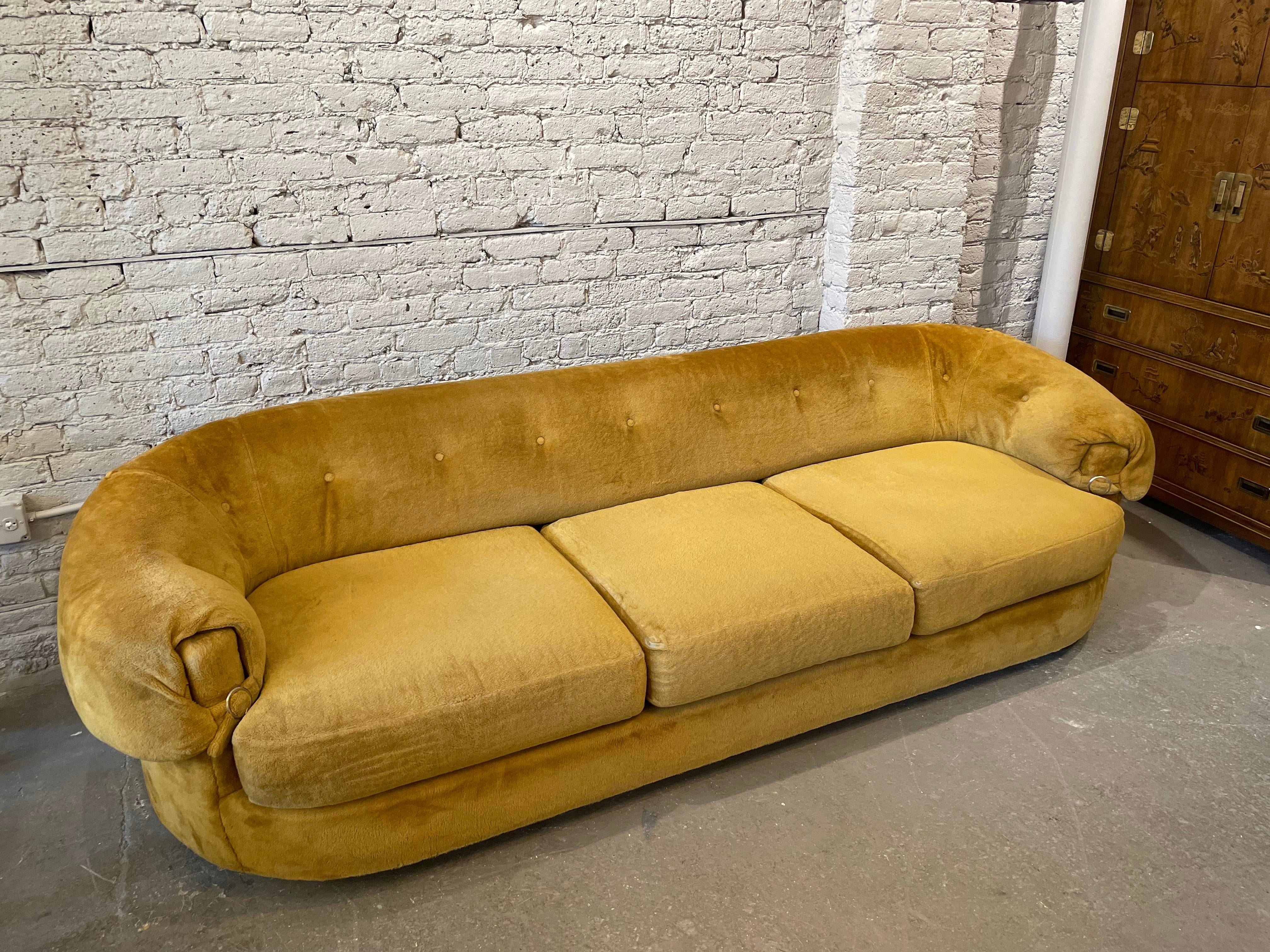 1970s Schweiger Teddy Bear Sofa