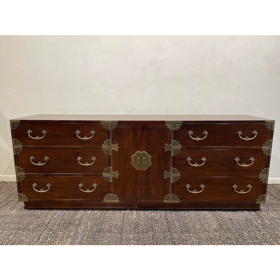 1970s Vintage Henredon Tansu Asian Dresser Credenza