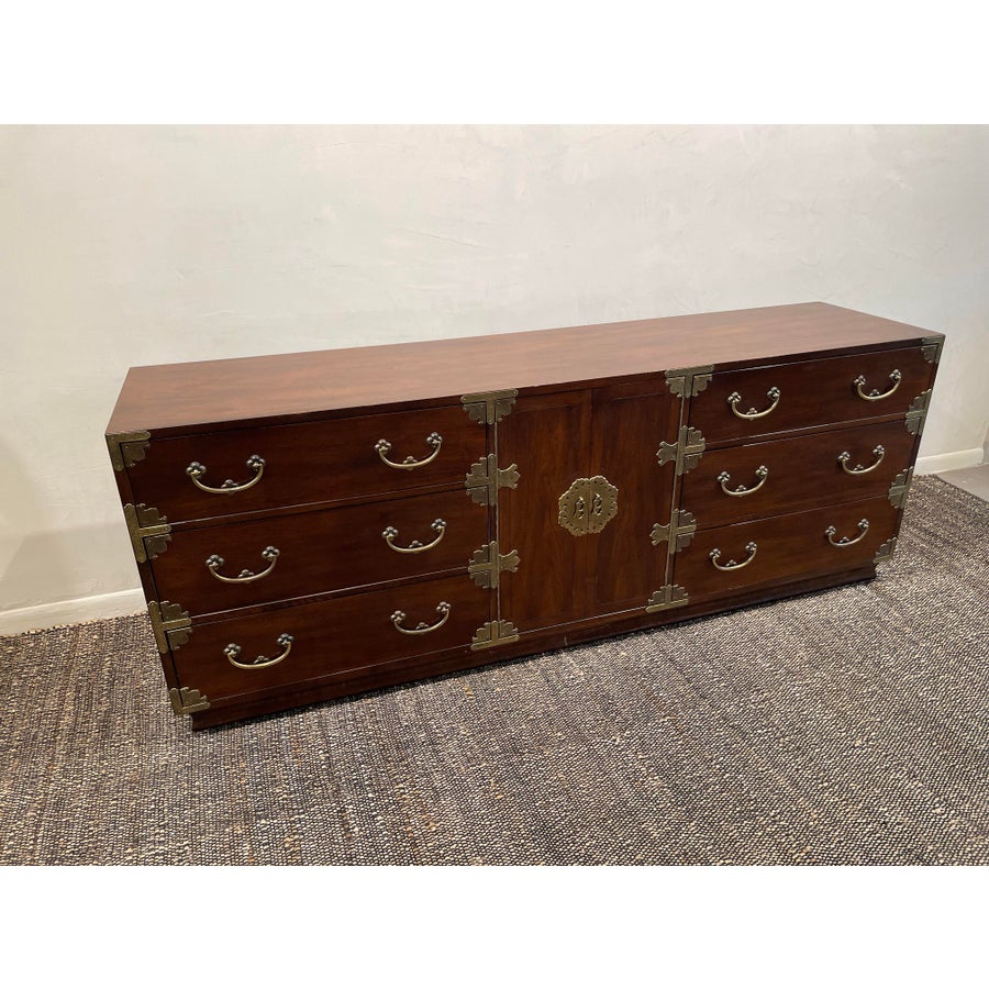 1970s Vintage Henredon Tansu Asian Dresser Credenza