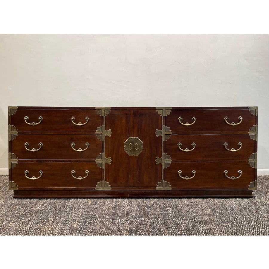1970s Vintage Henredon Tansu Asian Dresser Credenza