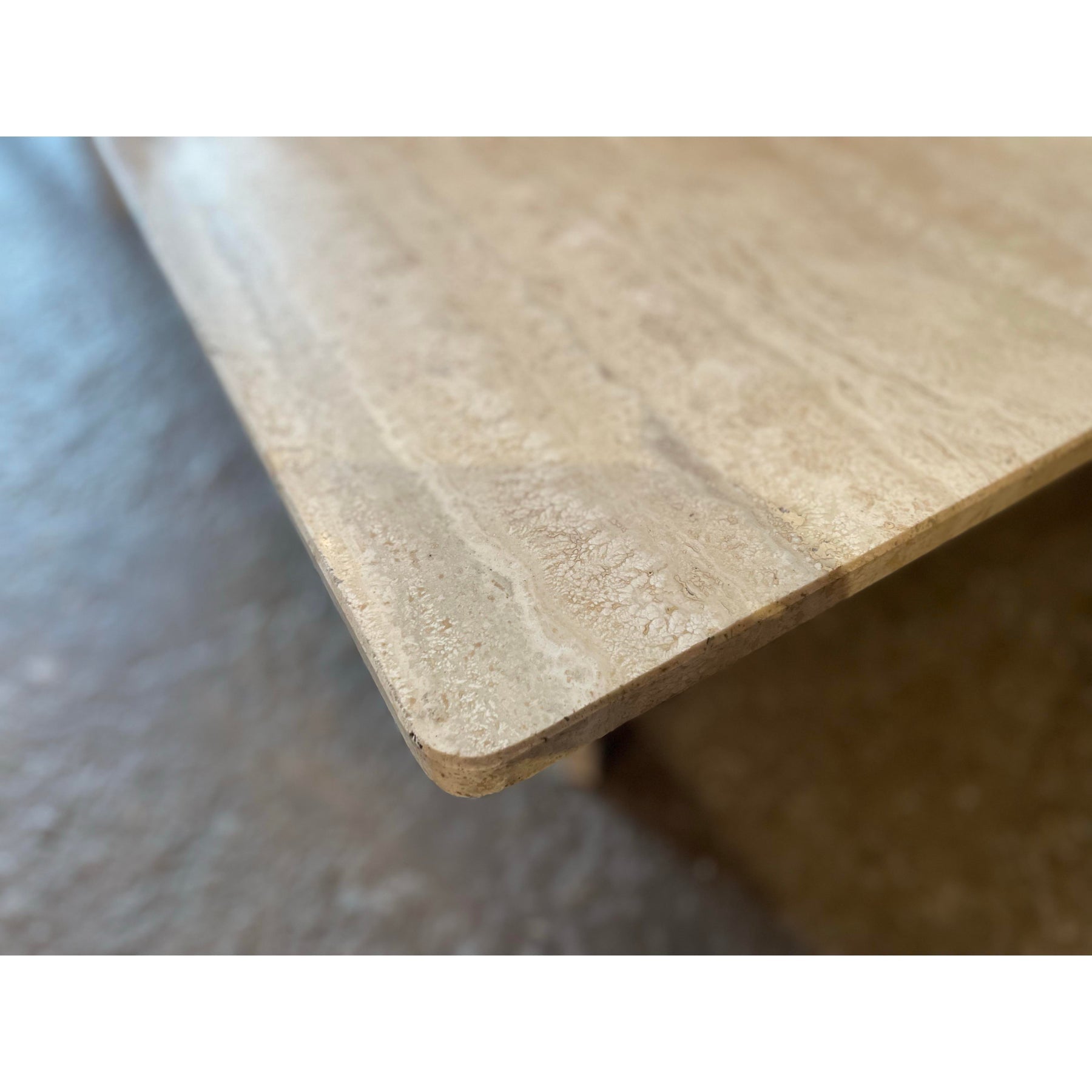 1970s Vintage Italian Up and Up Travertine Coffee Table