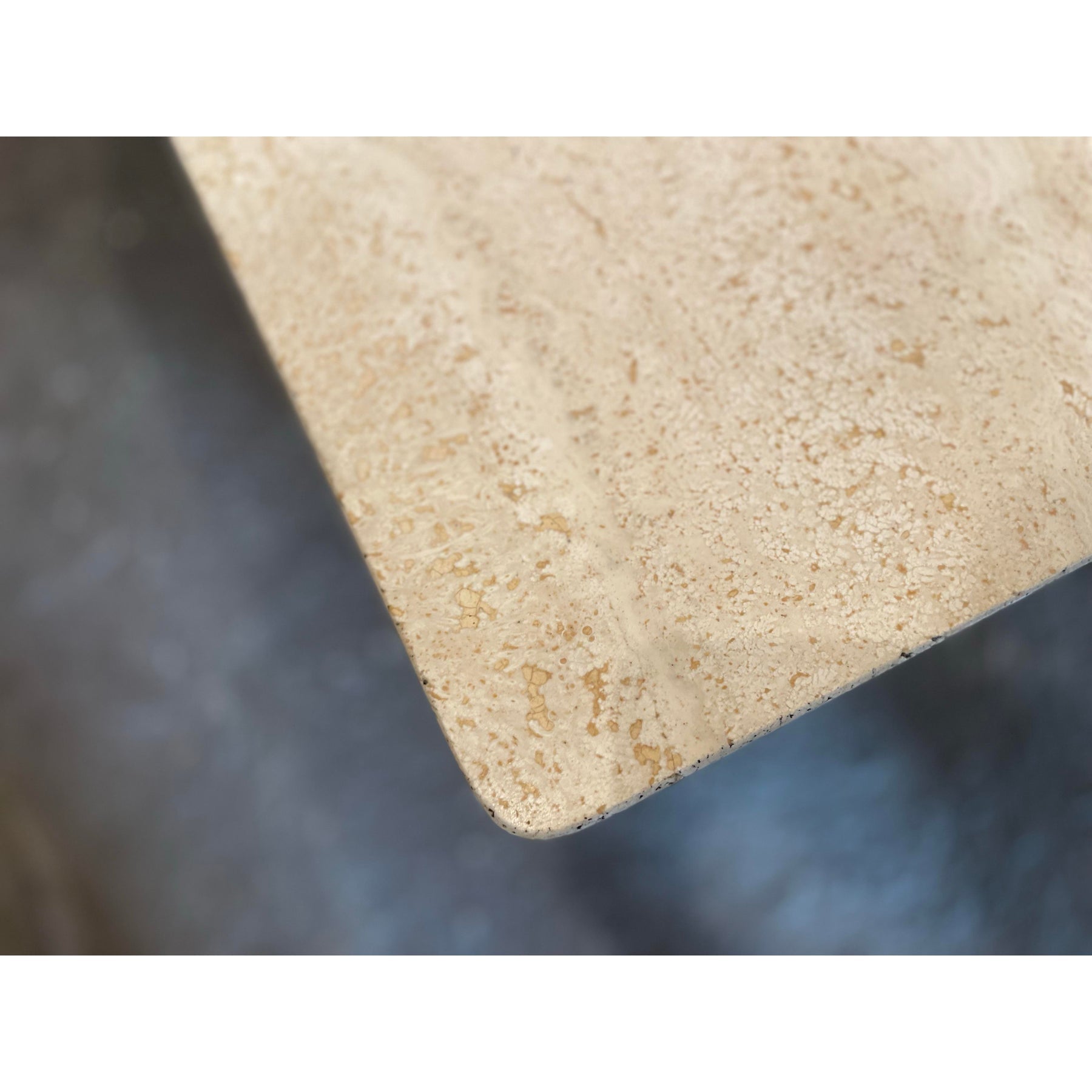 1970s Vintage Italian Up and Up Travertine Coffee Table