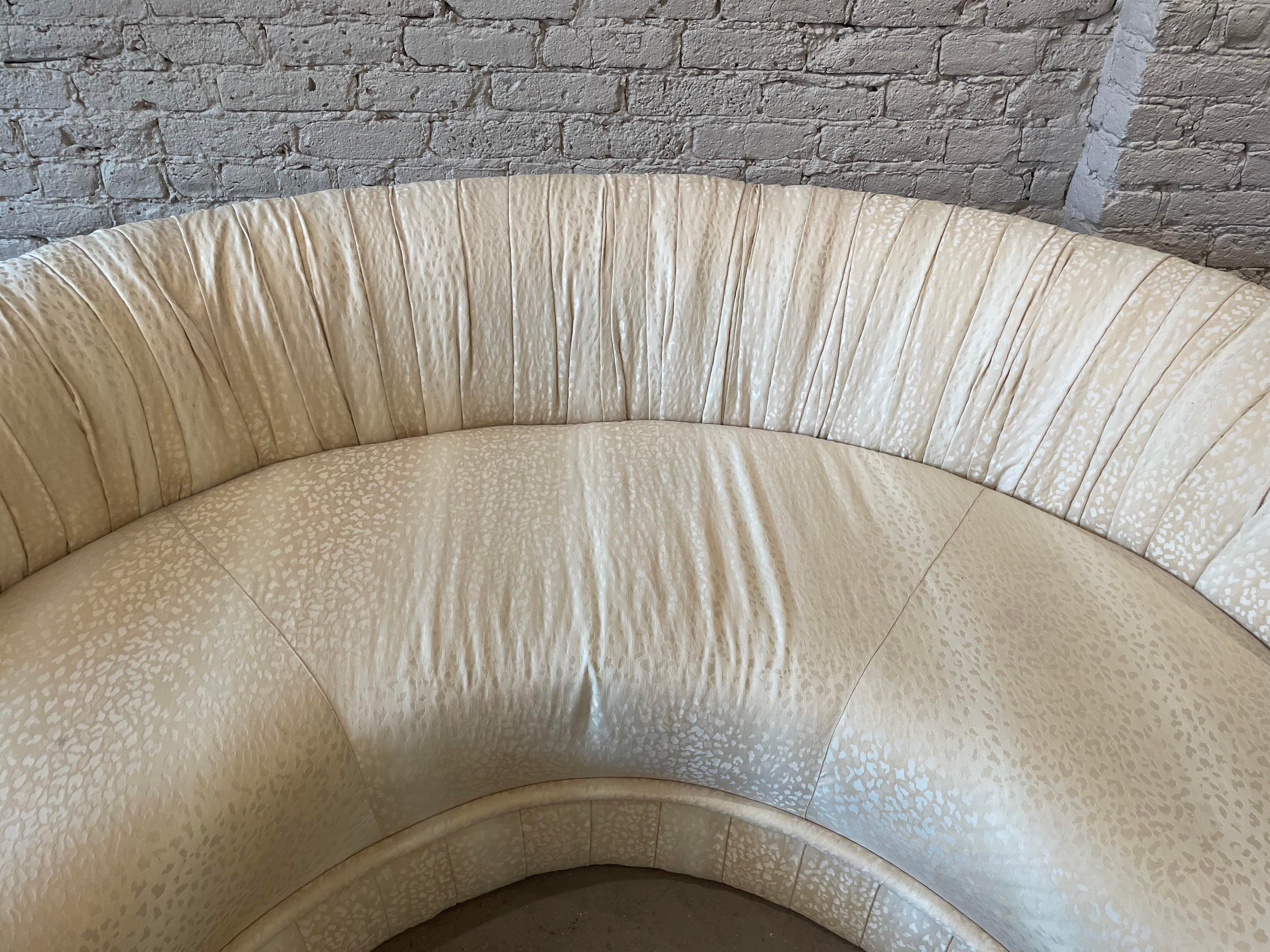 1970s Vintage Kidney Curved Sofa