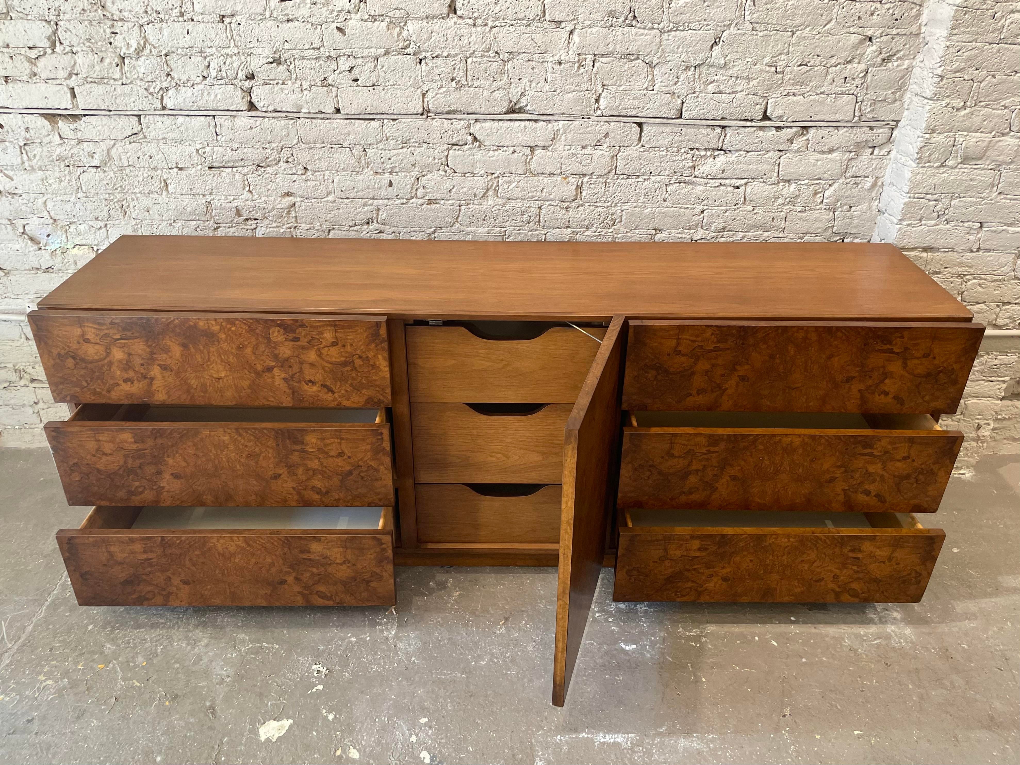 1970s Vintage Lane Burlwood Dresser