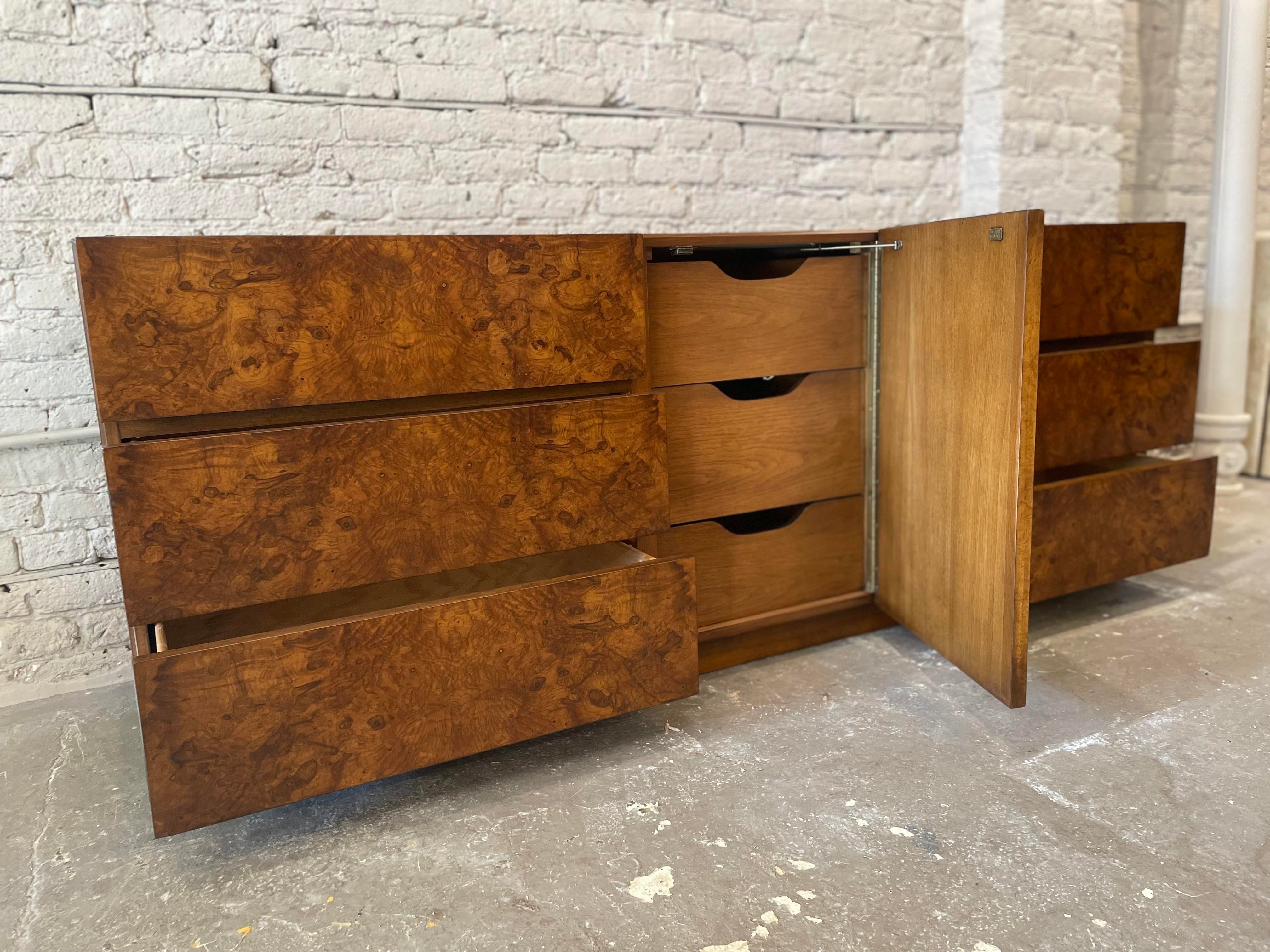 1970s Vintage Lane Burlwood Dresser