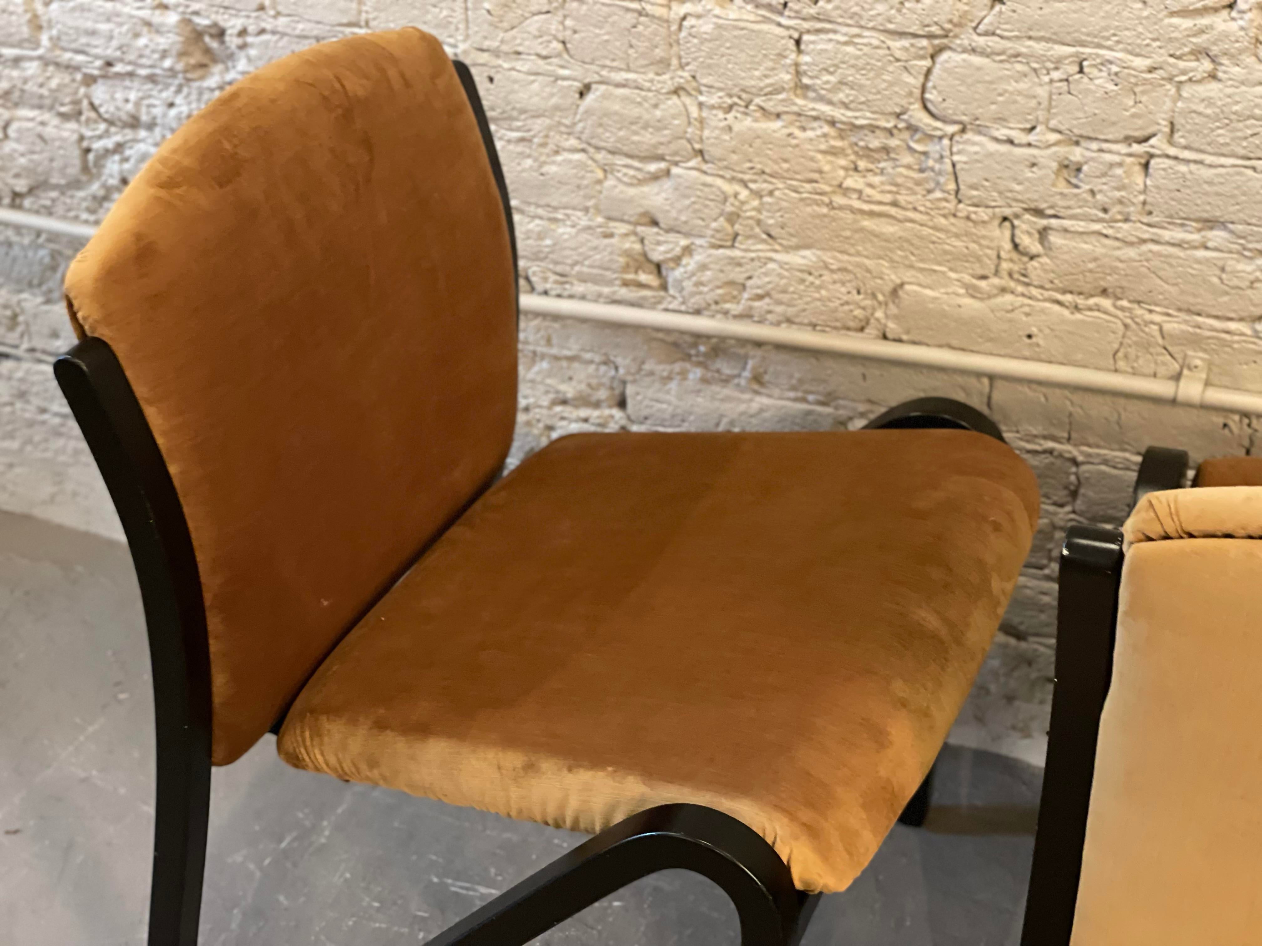 1980s Art Deco Z Chairs - a Pair