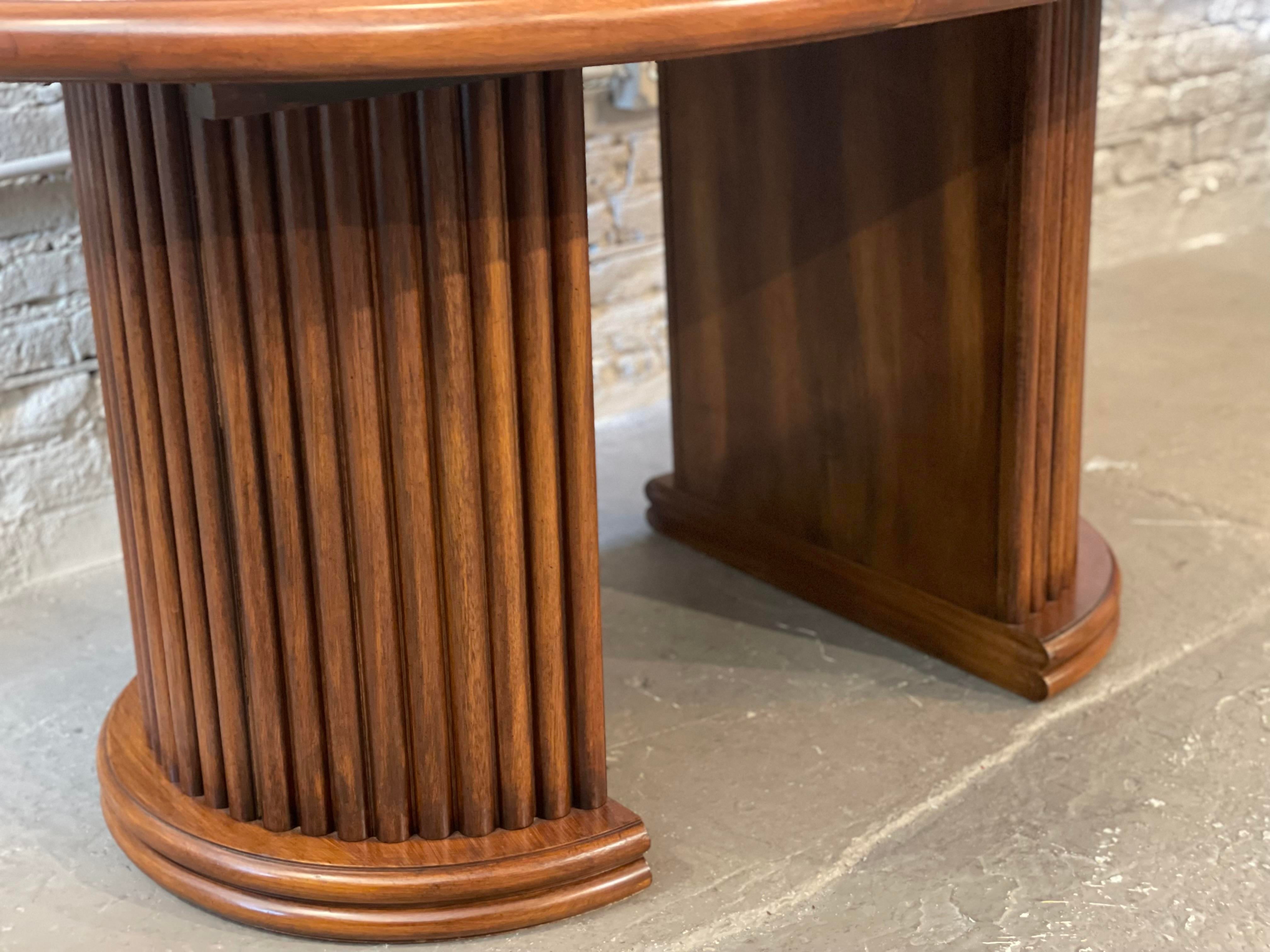 1980s Burled Wood Vintage Dining Table