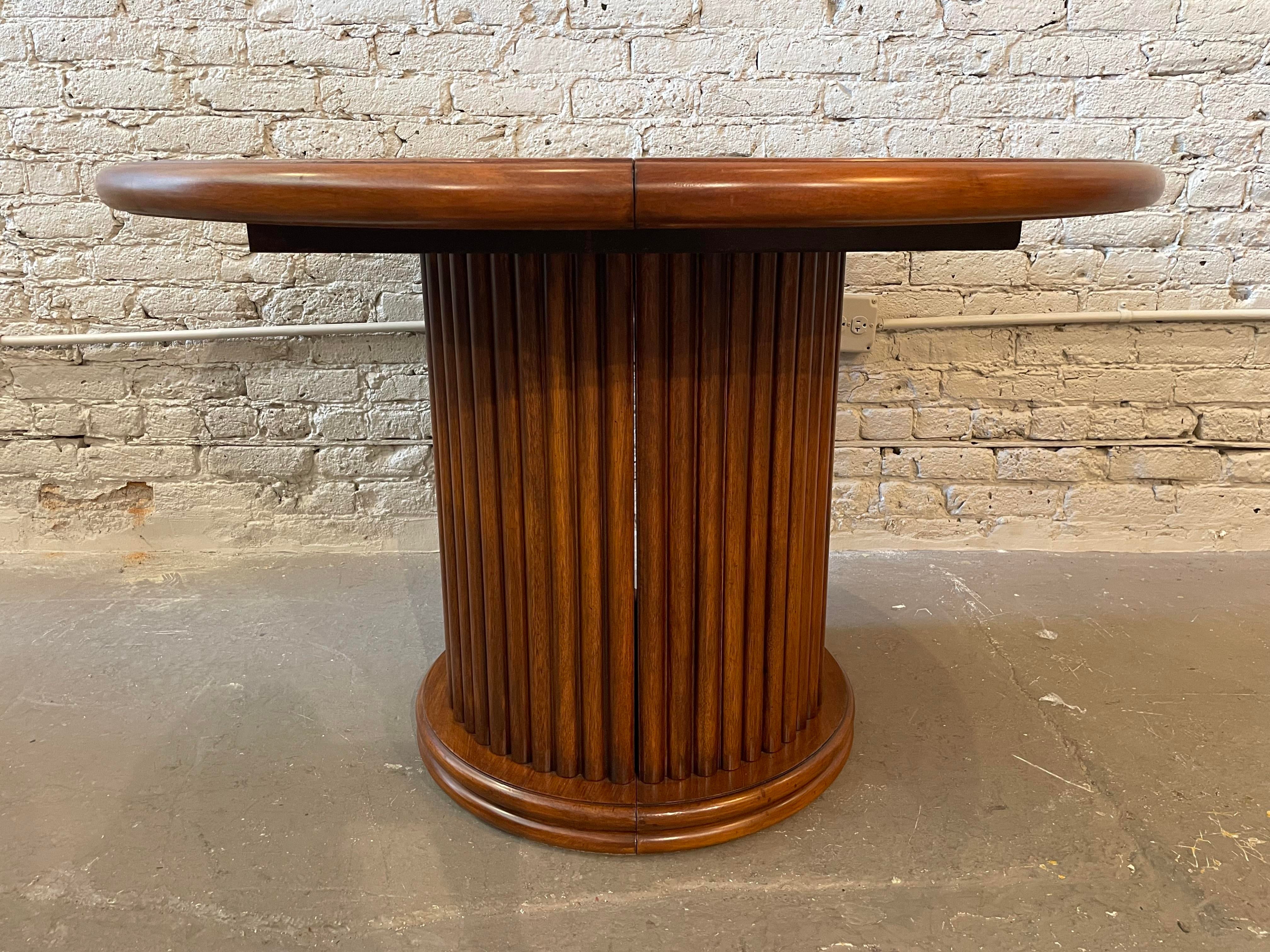 1980s Burled Wood Vintage Dining Table
