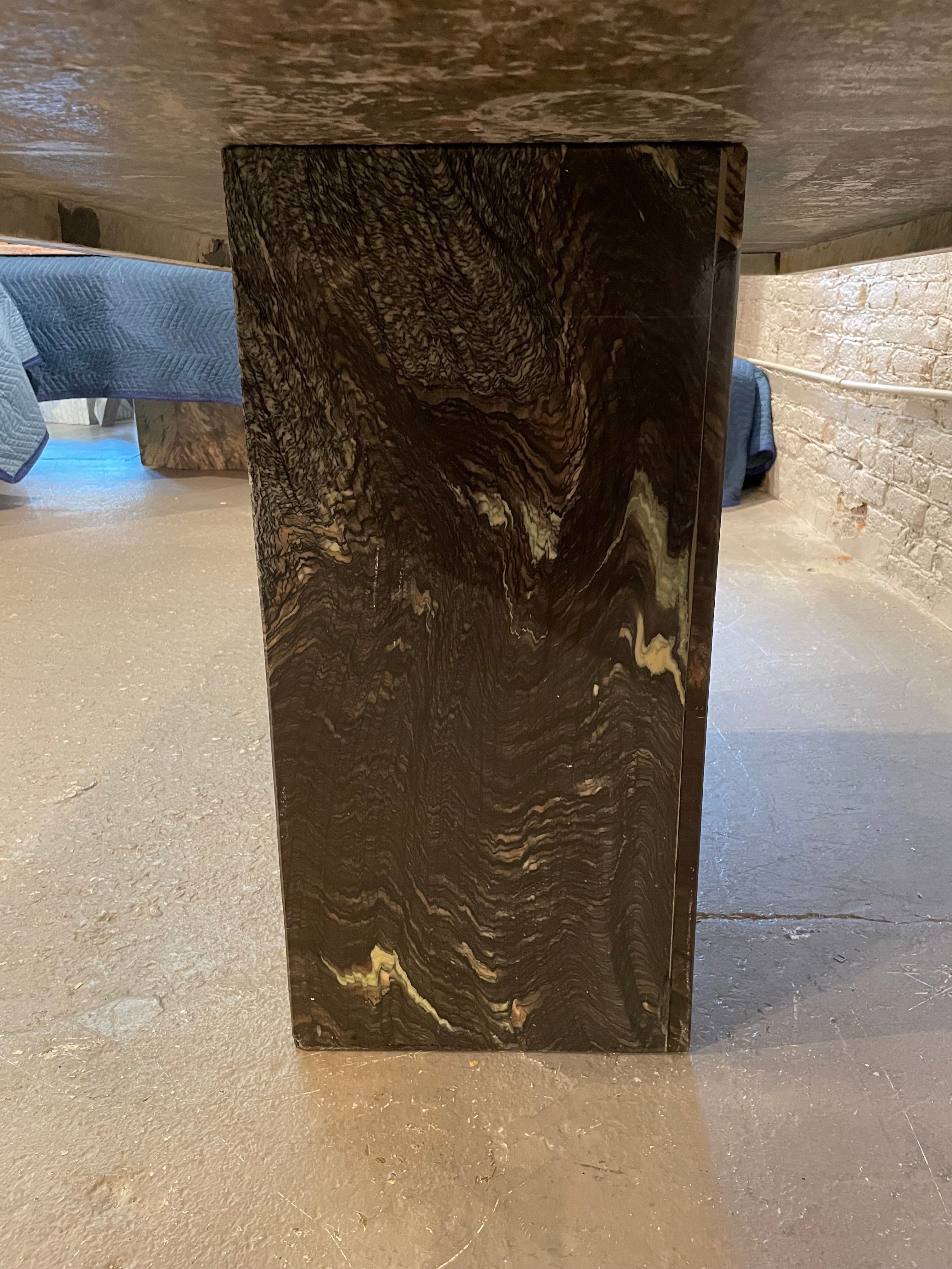 1980s Cipollino Ondulato Post Modern Marble Dining Table