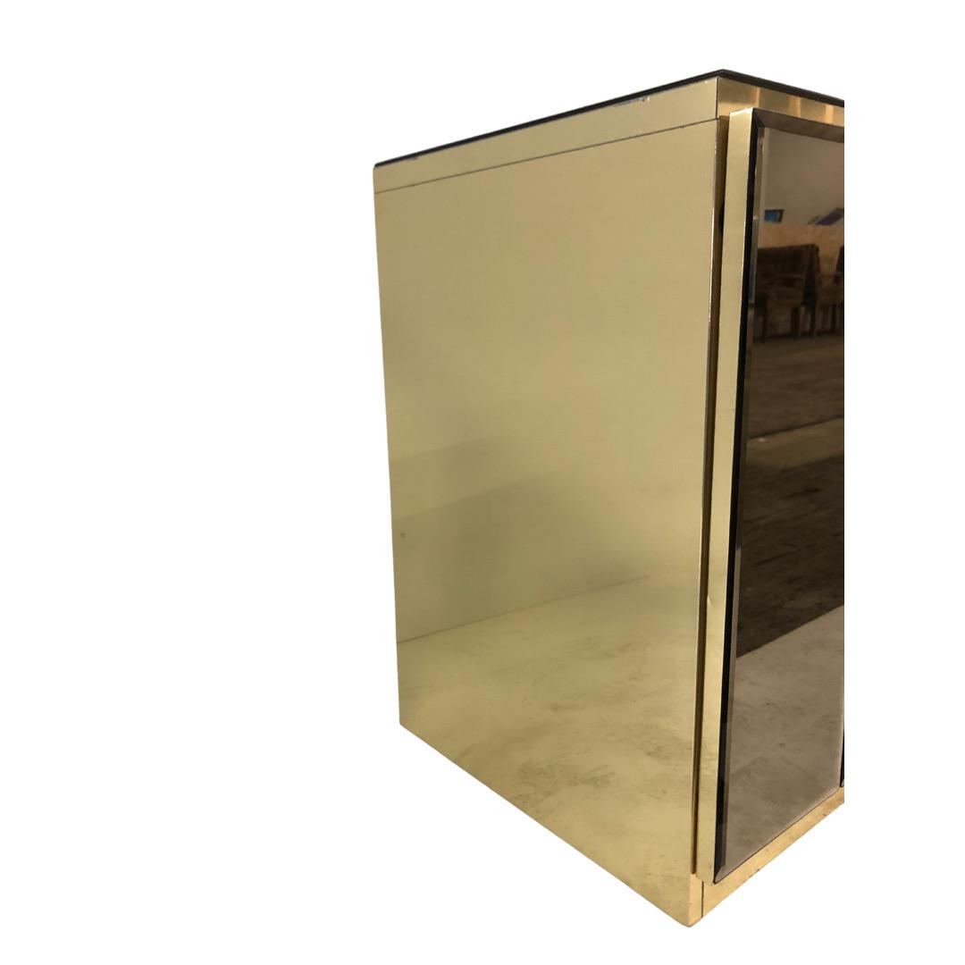 1980s Ello Smoky Mirrored Credenza