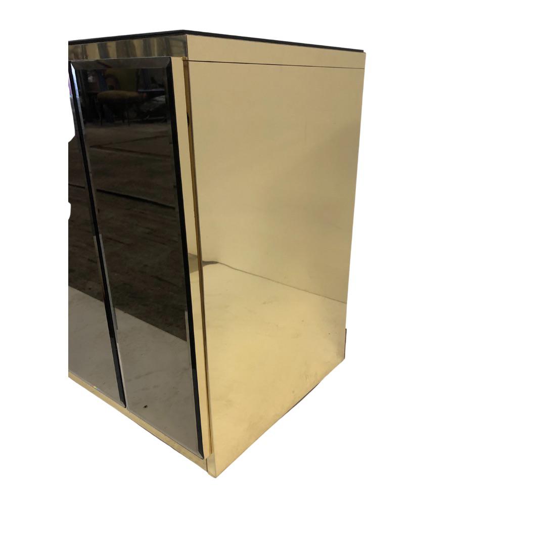 1980s Ello Smoky Mirrored Credenza