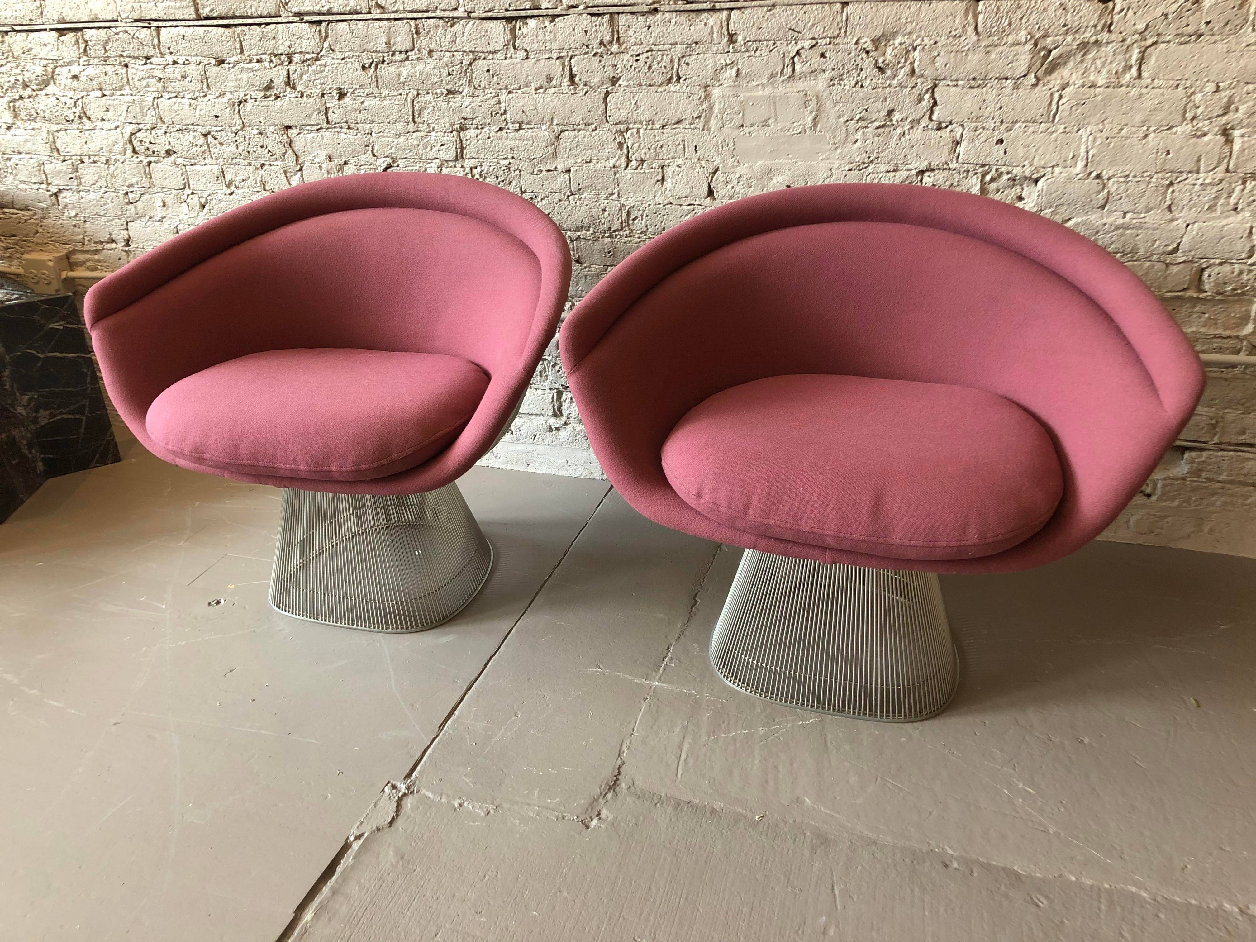 1980s Knoll Lounge Chair by Warren Platner - a Pair