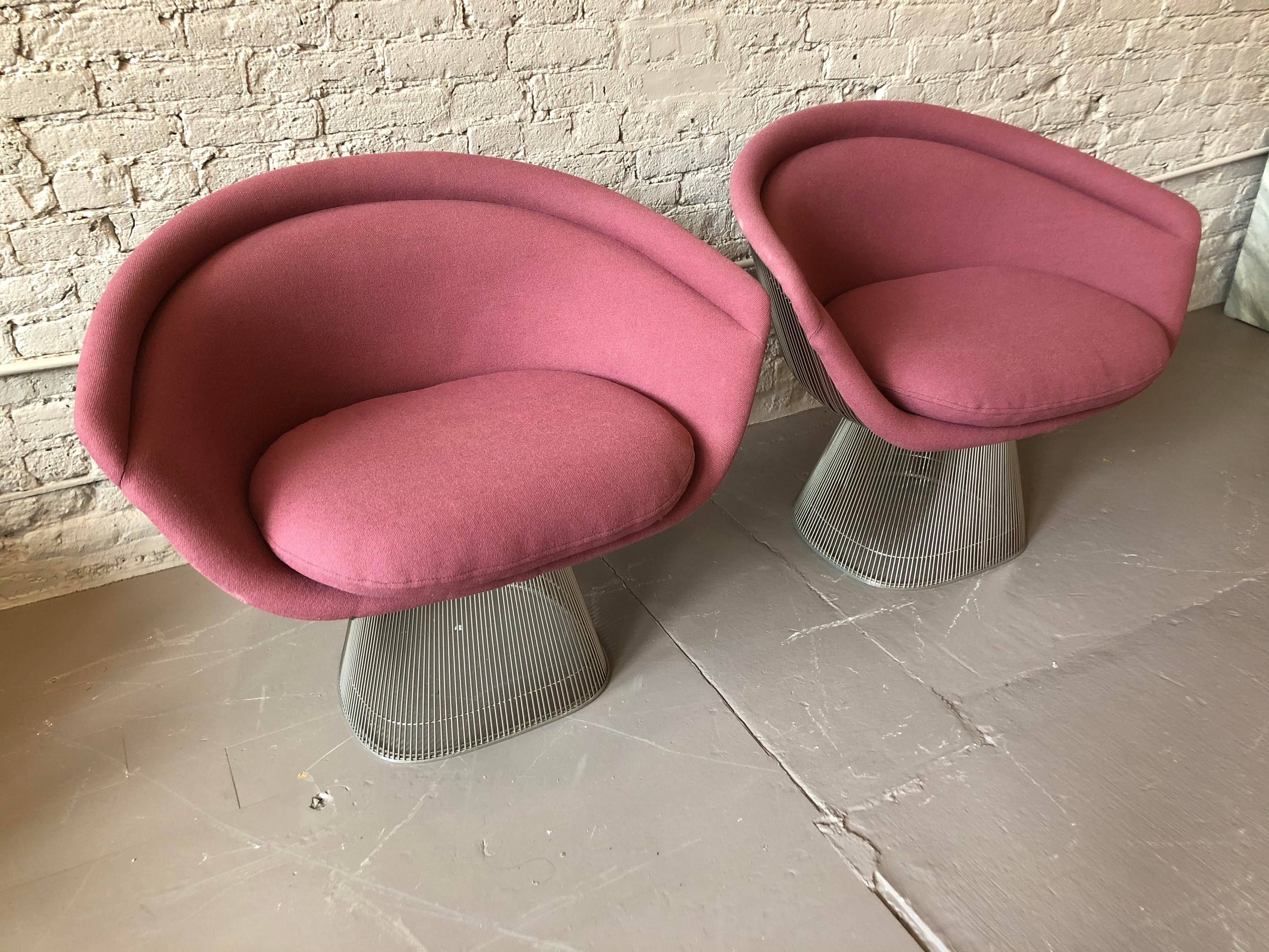 1980s Knoll Lounge Chair by Warren Platner - a Pair