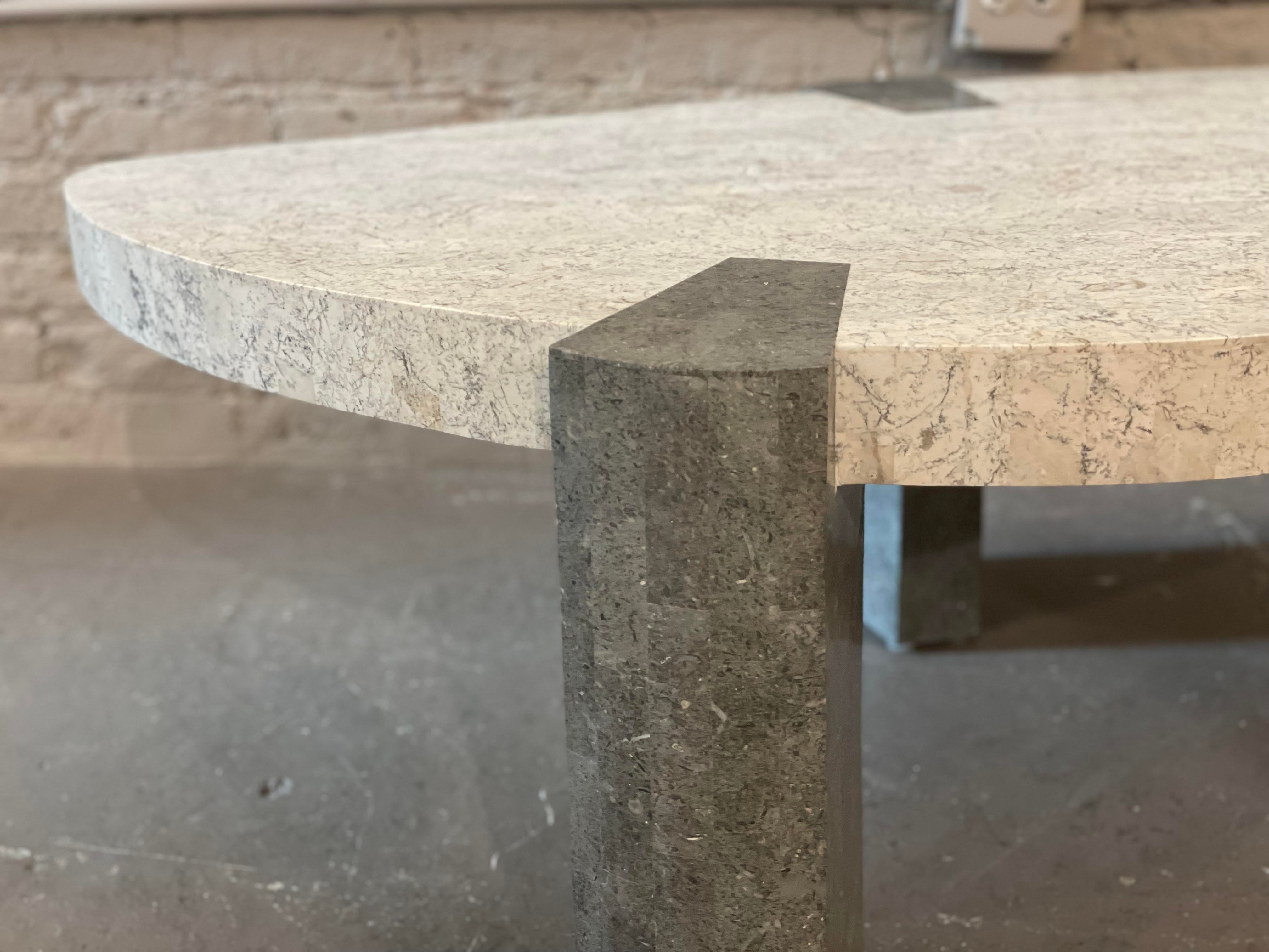 1980s Maitland Smith Tessellated Coffee Table Two Toned
