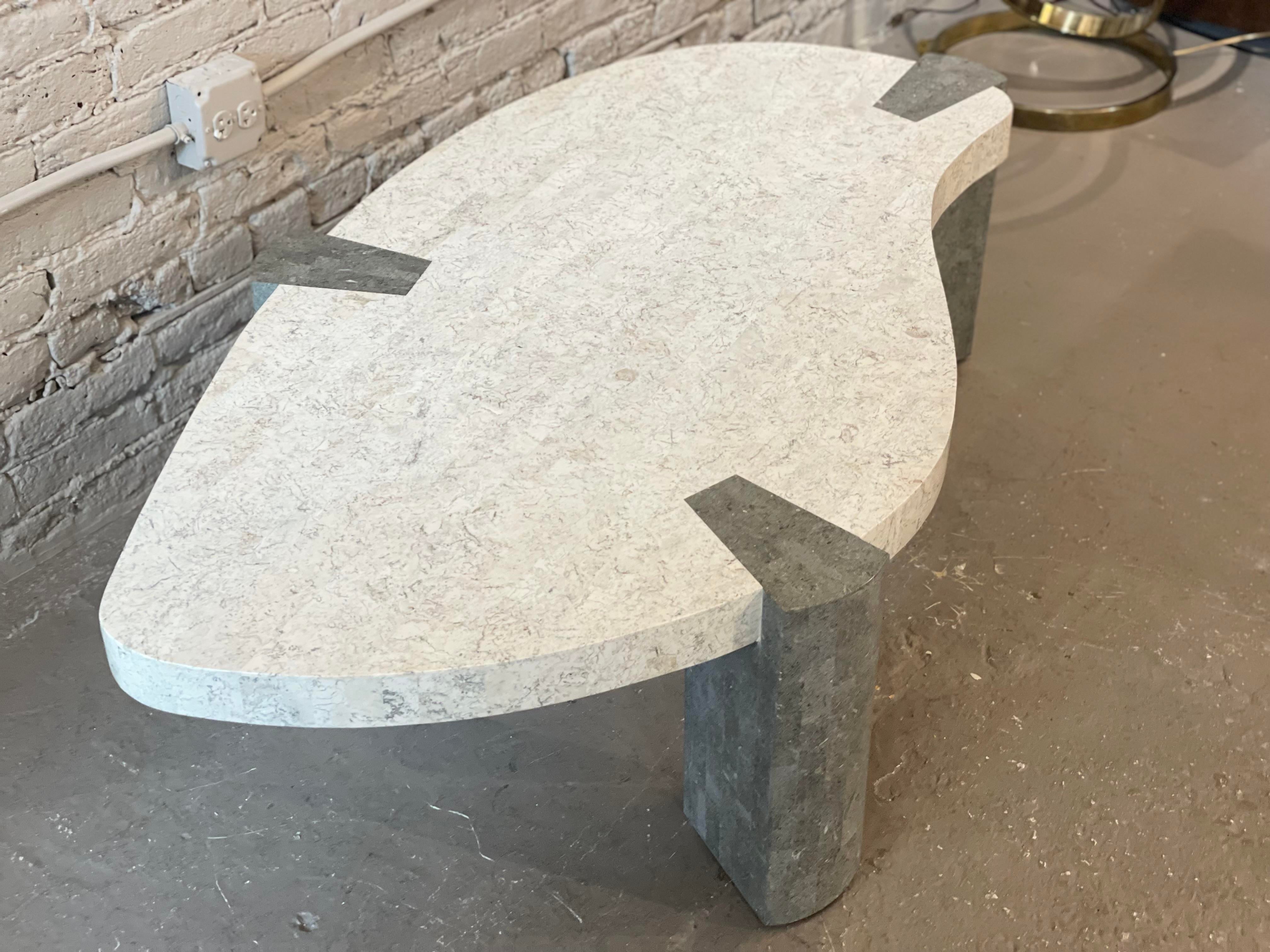 1980s Maitland Smith Tessellated Coffee Table Two Toned