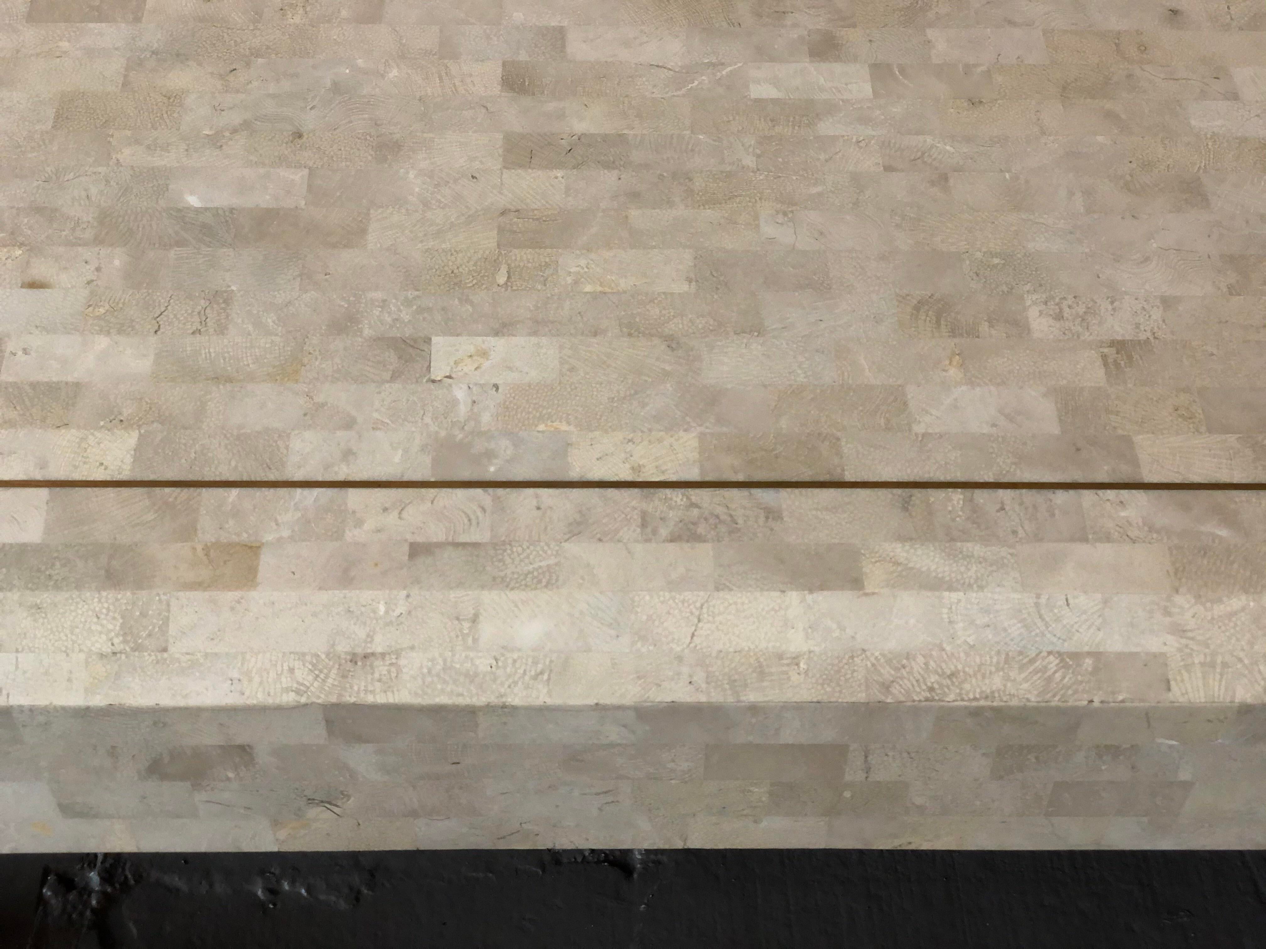 1980s Maitland Smith Tessellated Marble Coffee Table