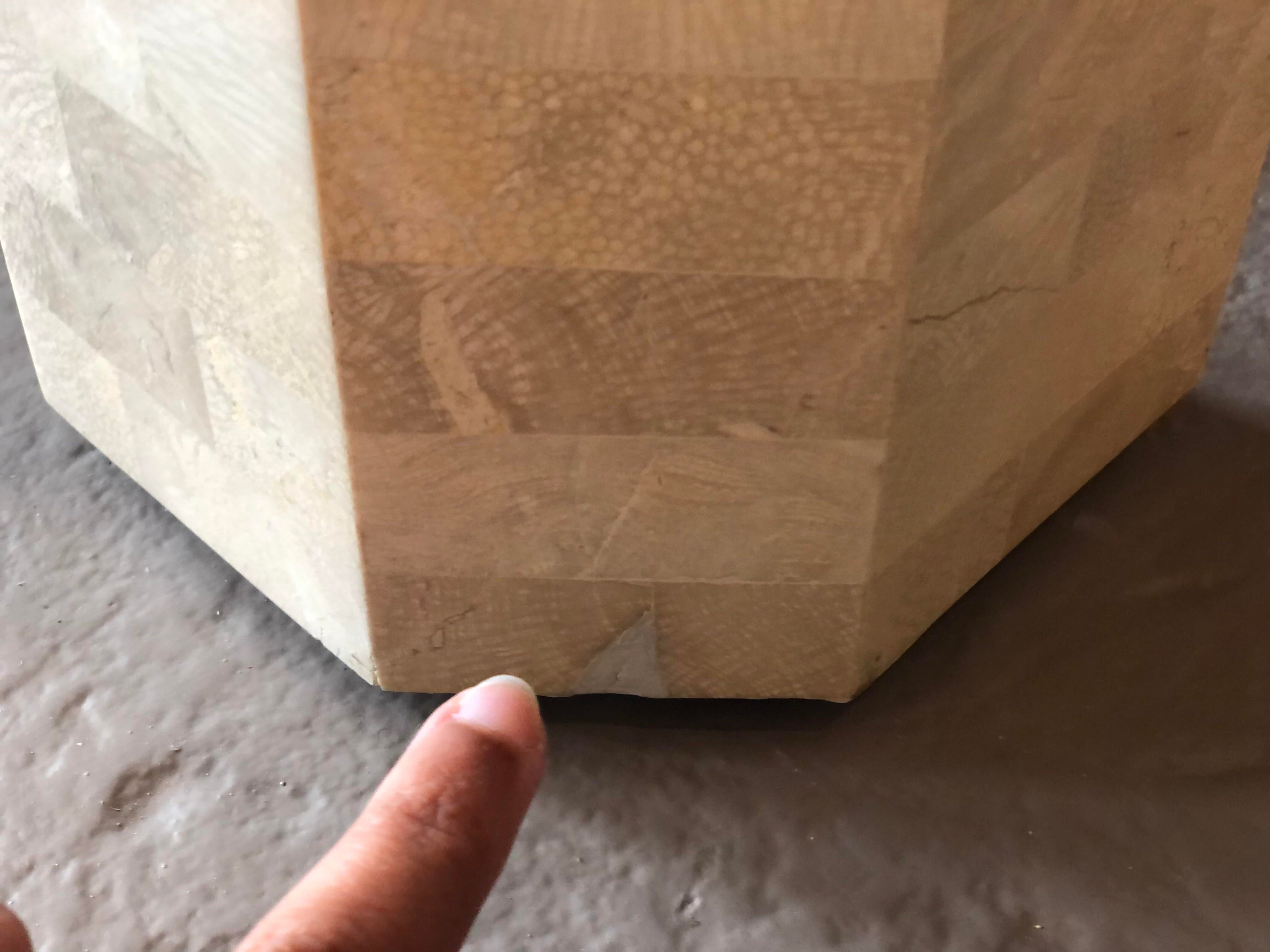 1980s Maitland Smith Tessellated Marble Coffee Table