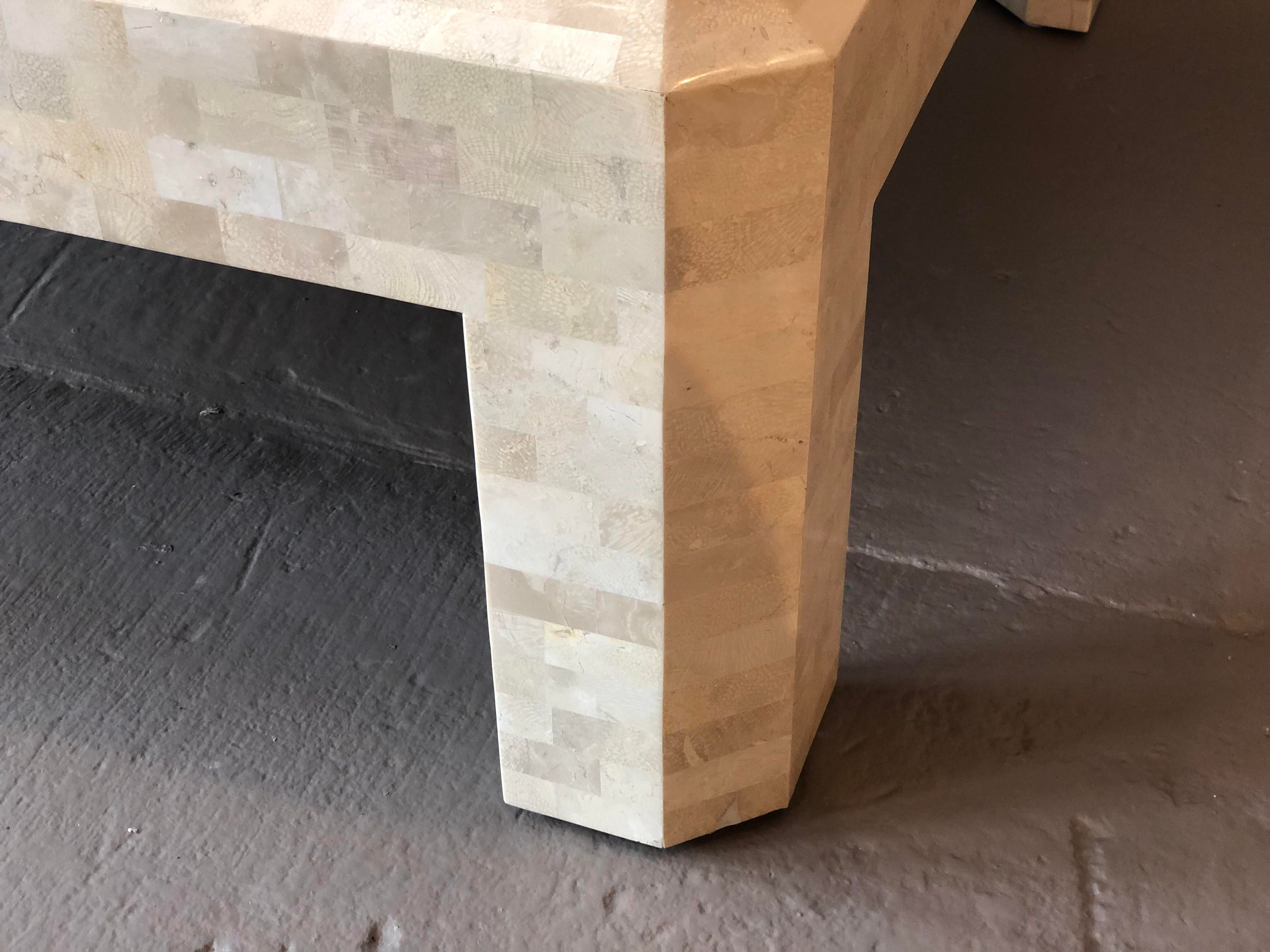 1980s Maitland Smith Tessellated Marble Coffee Table