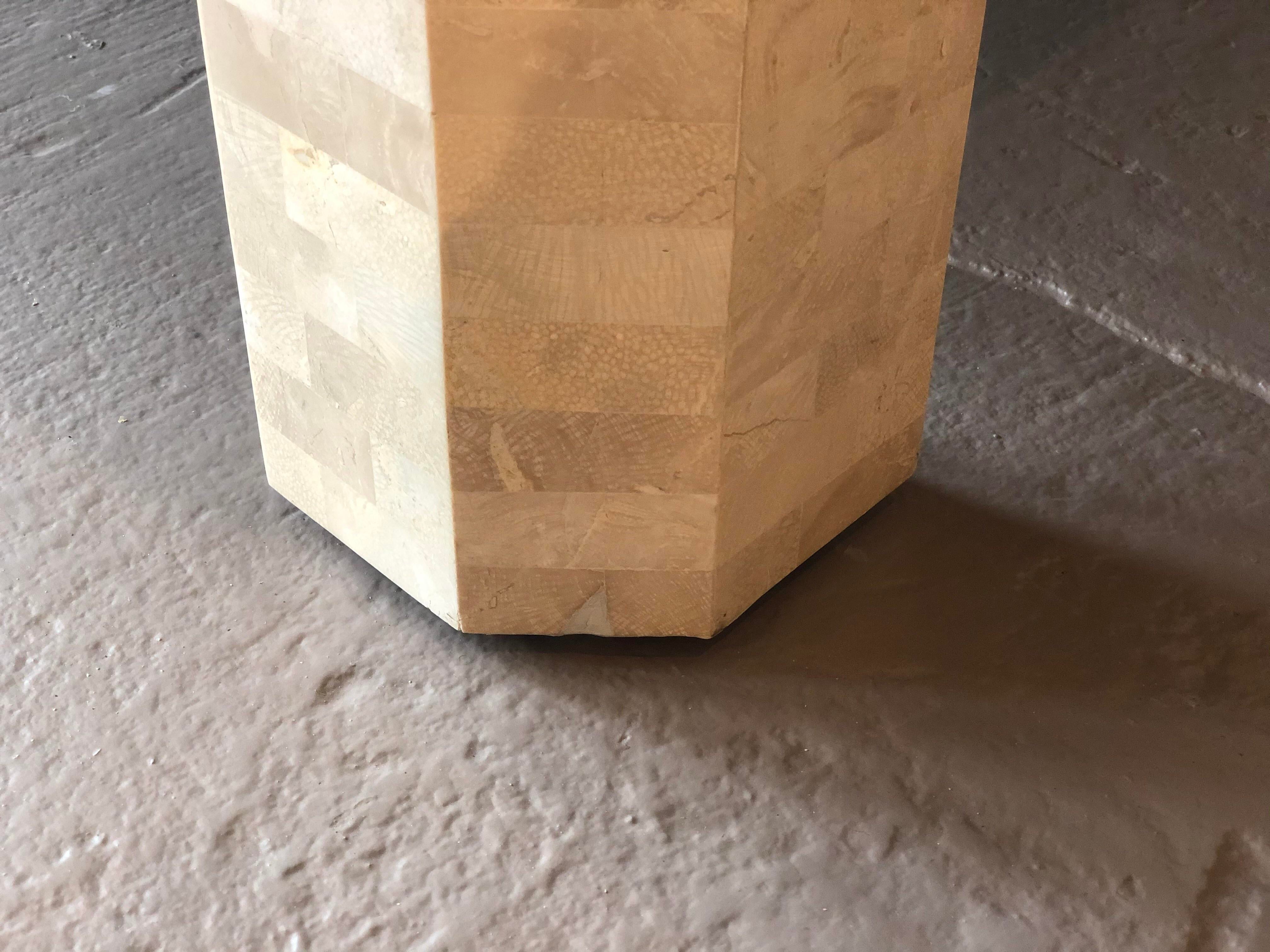 1980s Maitland Smith Tessellated Marble Coffee Table