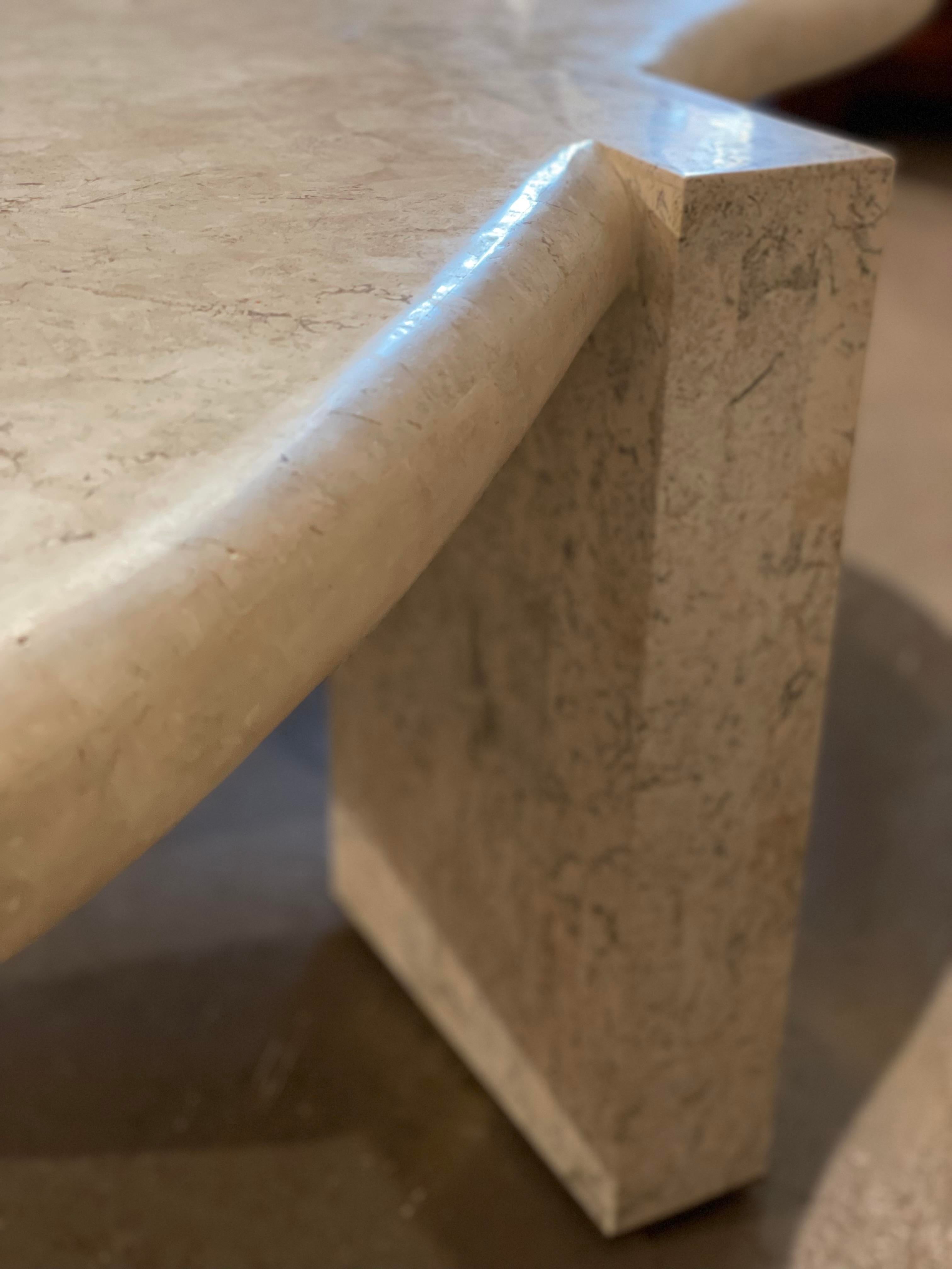 1980s Maitland-Smith Tessellated Stone Biomorphic Coffee Table