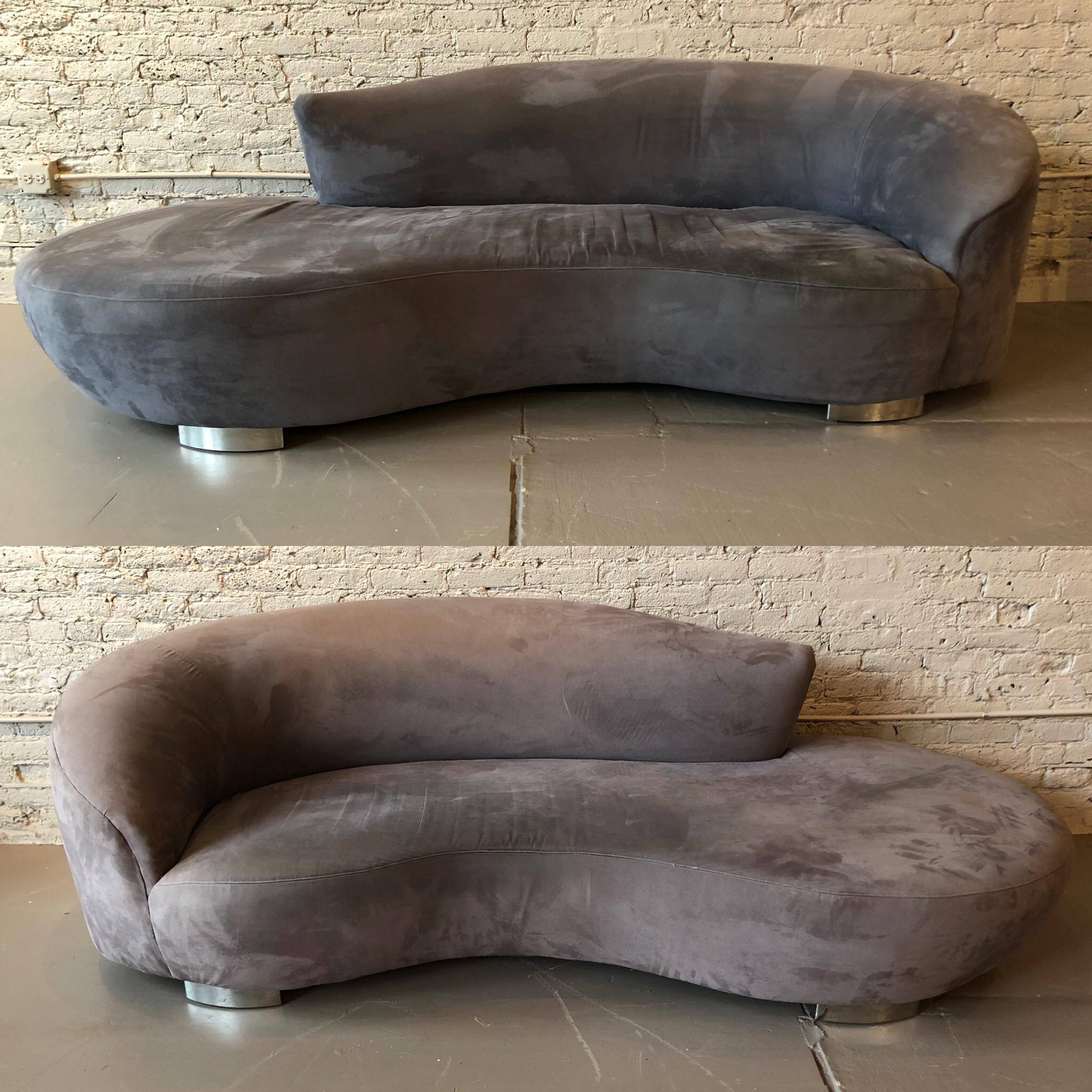 1980s Post Modern Cloud Serpentine Sofas Chaise Styled After Vladimir Kagan - a Pair