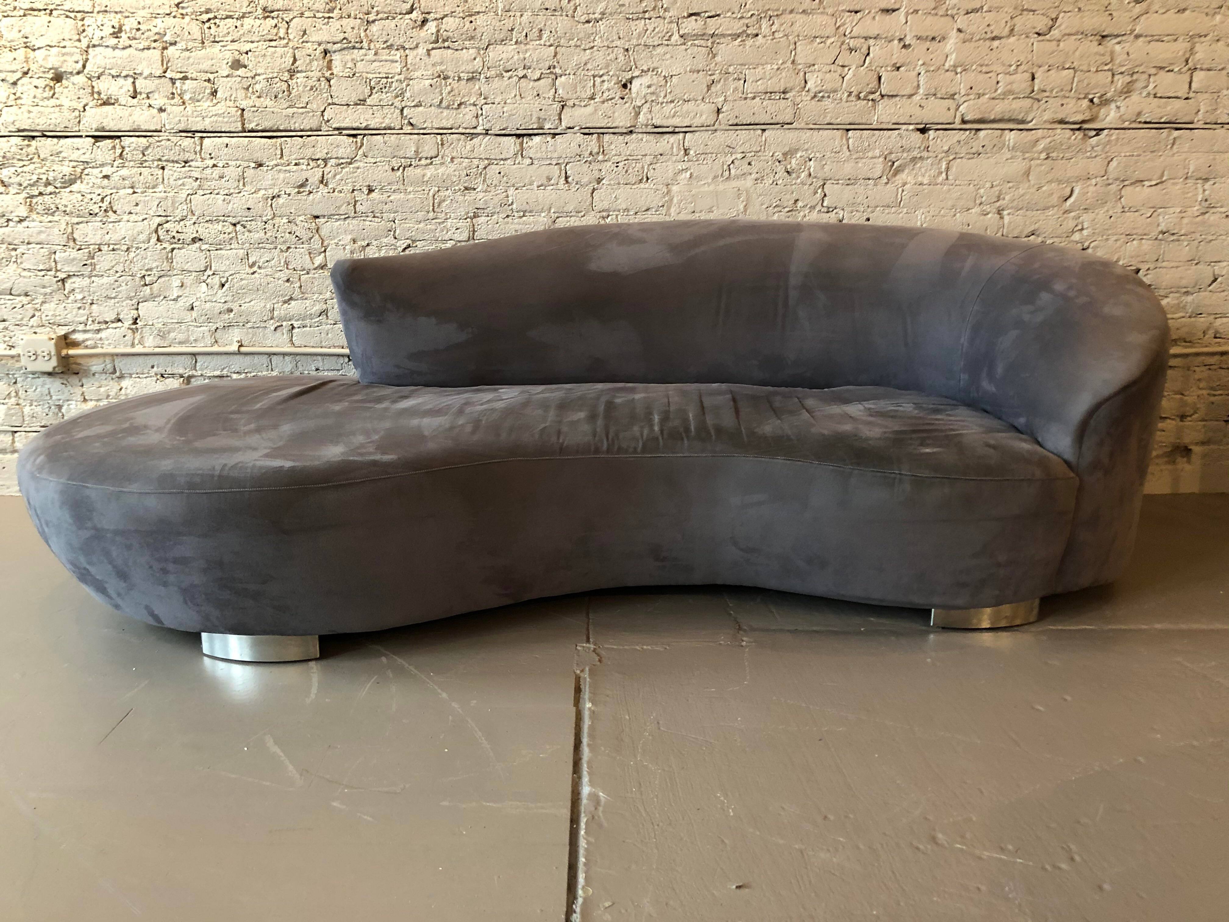 1980s Post Modern Cloud Serpentine Sofas Chaise Styled After Vladimir Kagan - a Pair