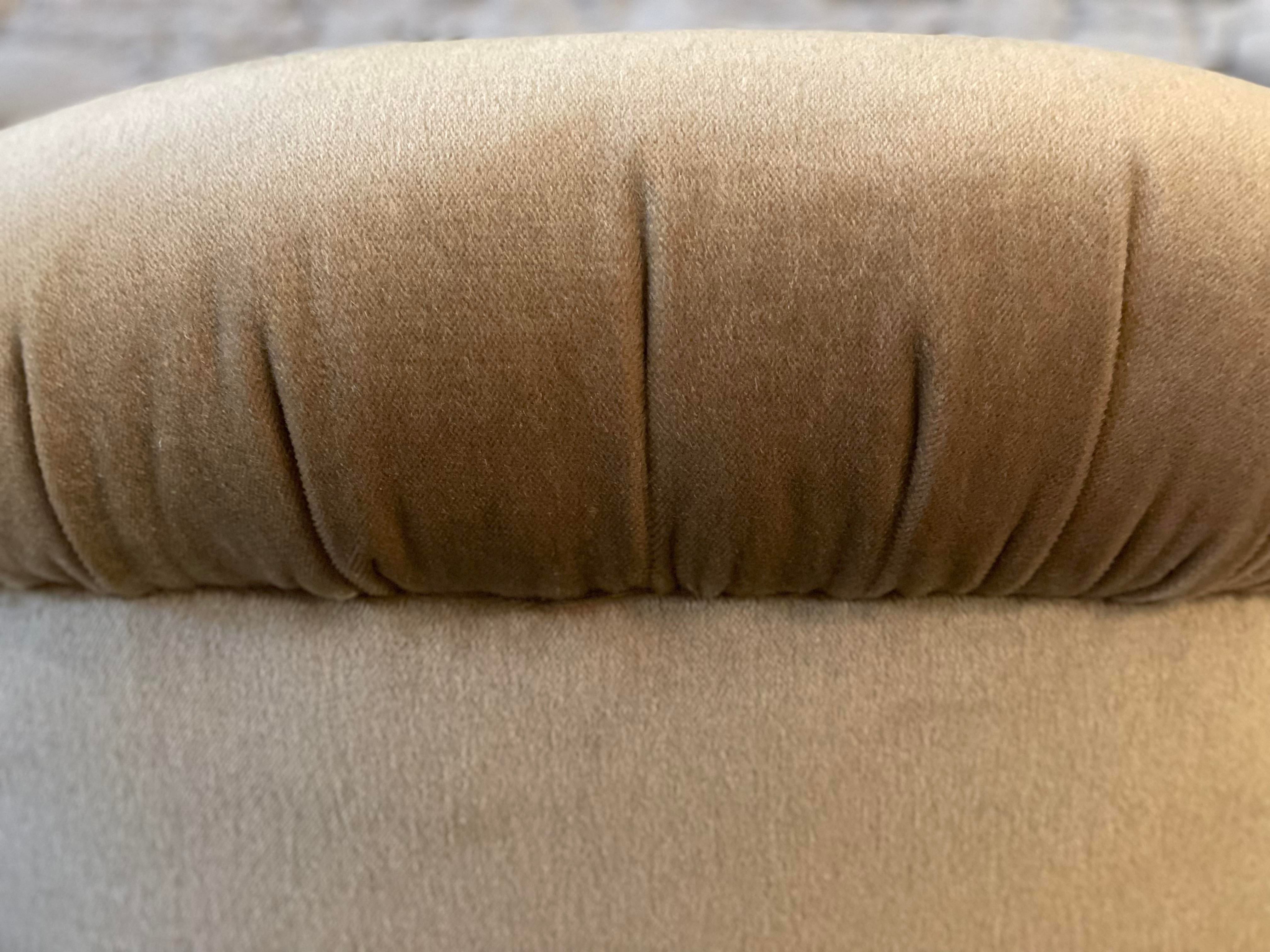 1980s Postmodern Arc Sculptural Chairs in Camel Mohair - a Pair