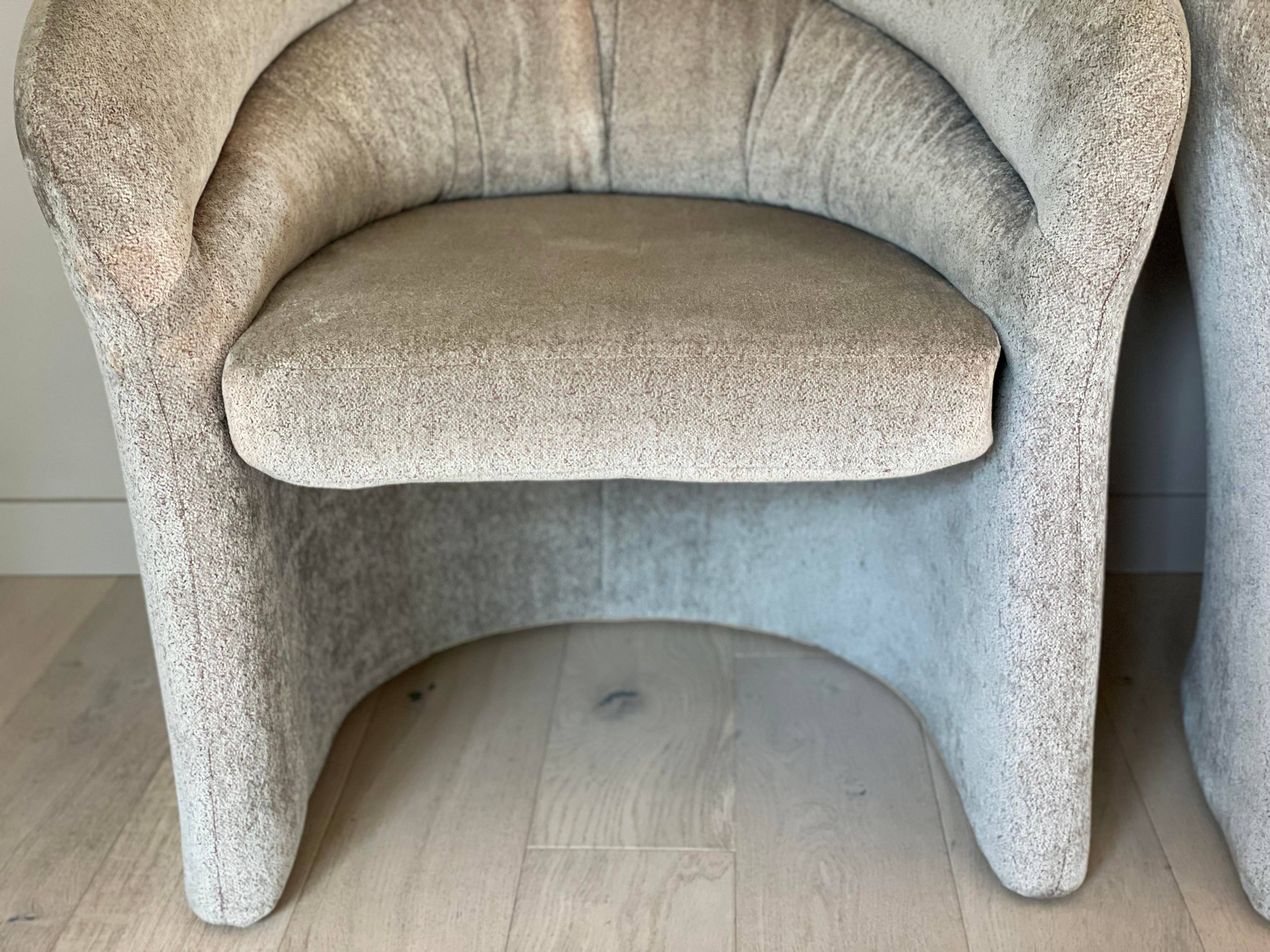 1980s Postmodern Chairs in the Style of Vladimir Kagan - a Pair