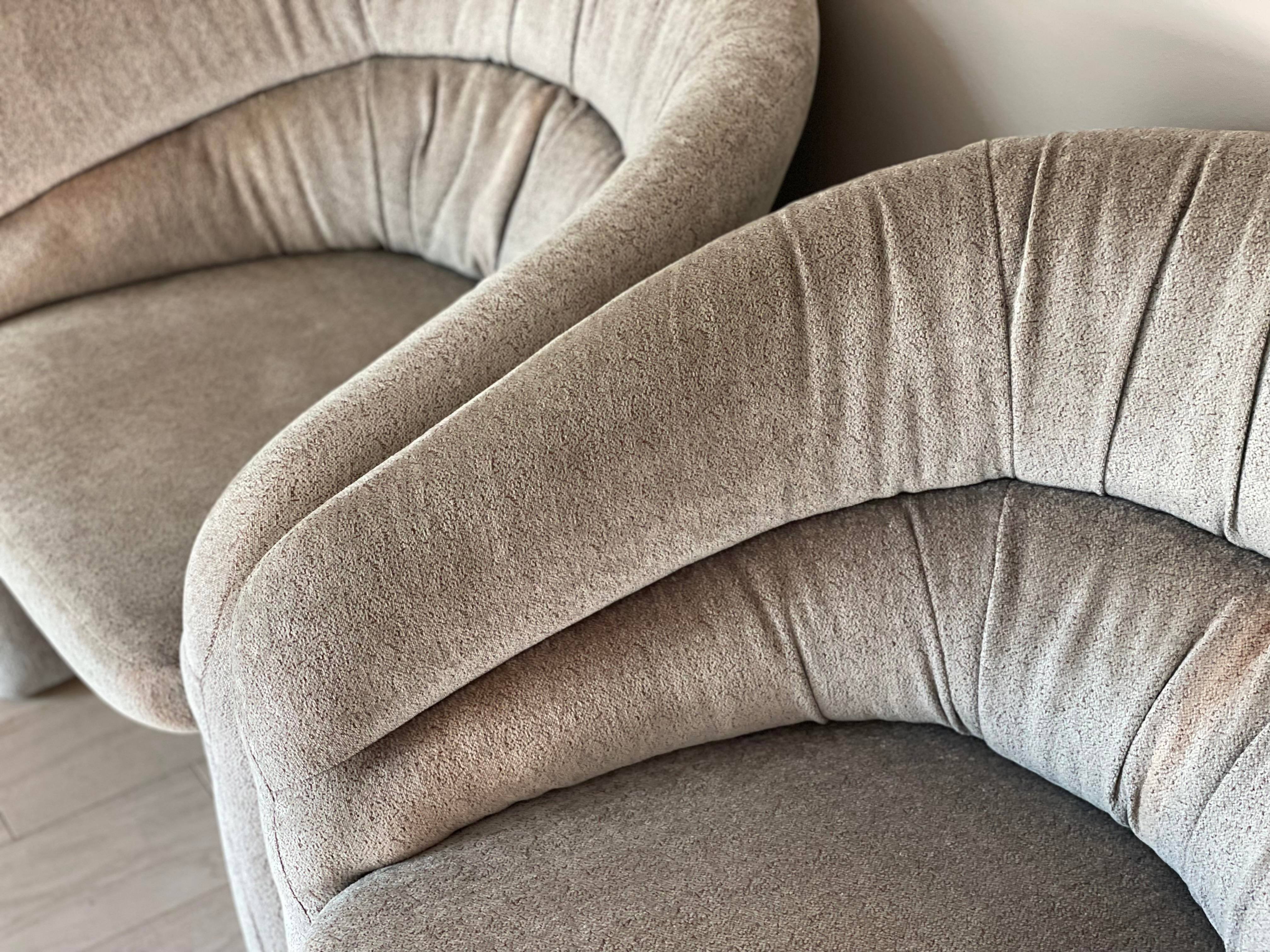 1980s Postmodern Chairs in the Style of Vladimir Kagan - a Pair