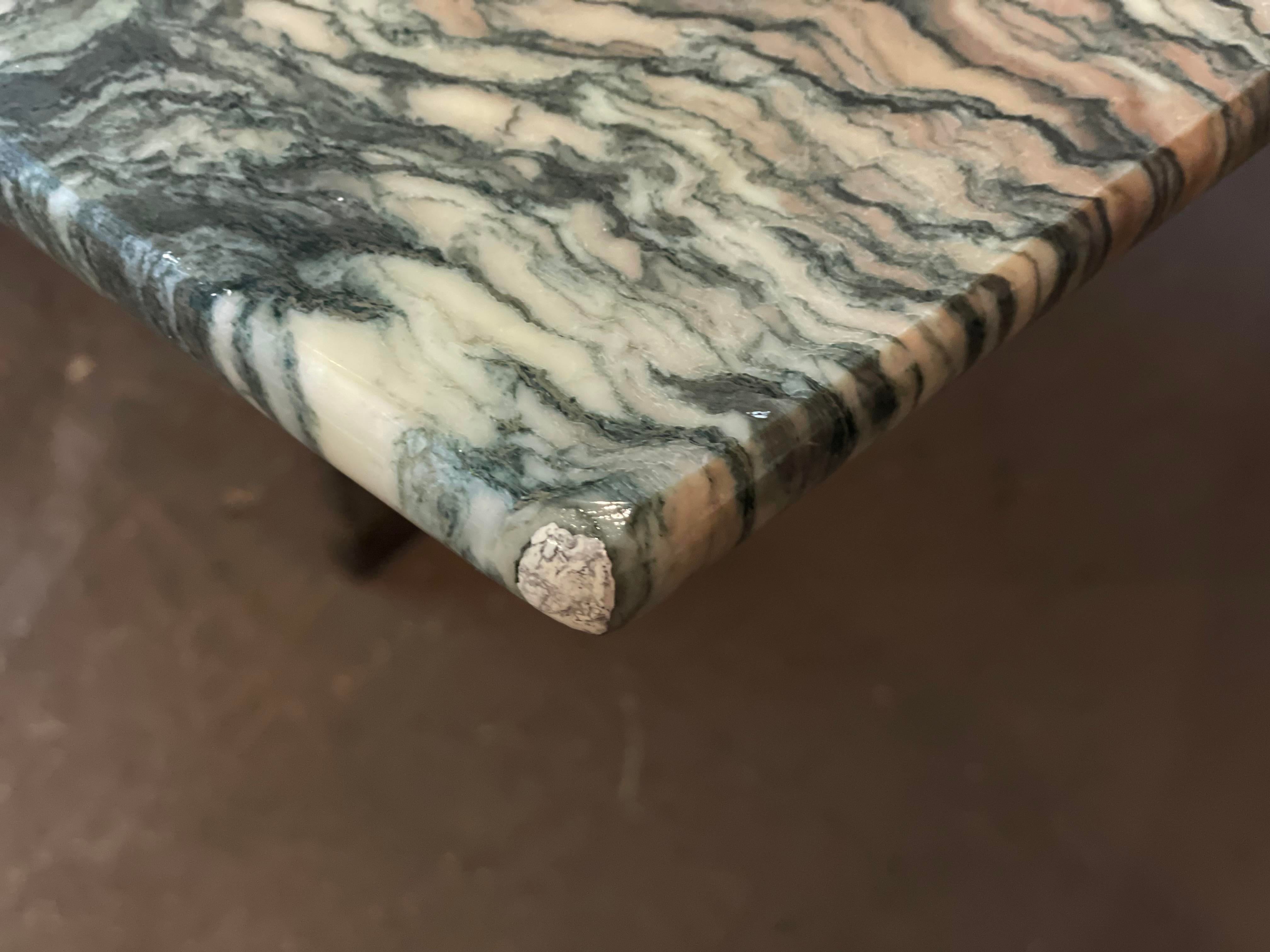 1980s Postmodern Cipollini Ondulato Marble Dining Table