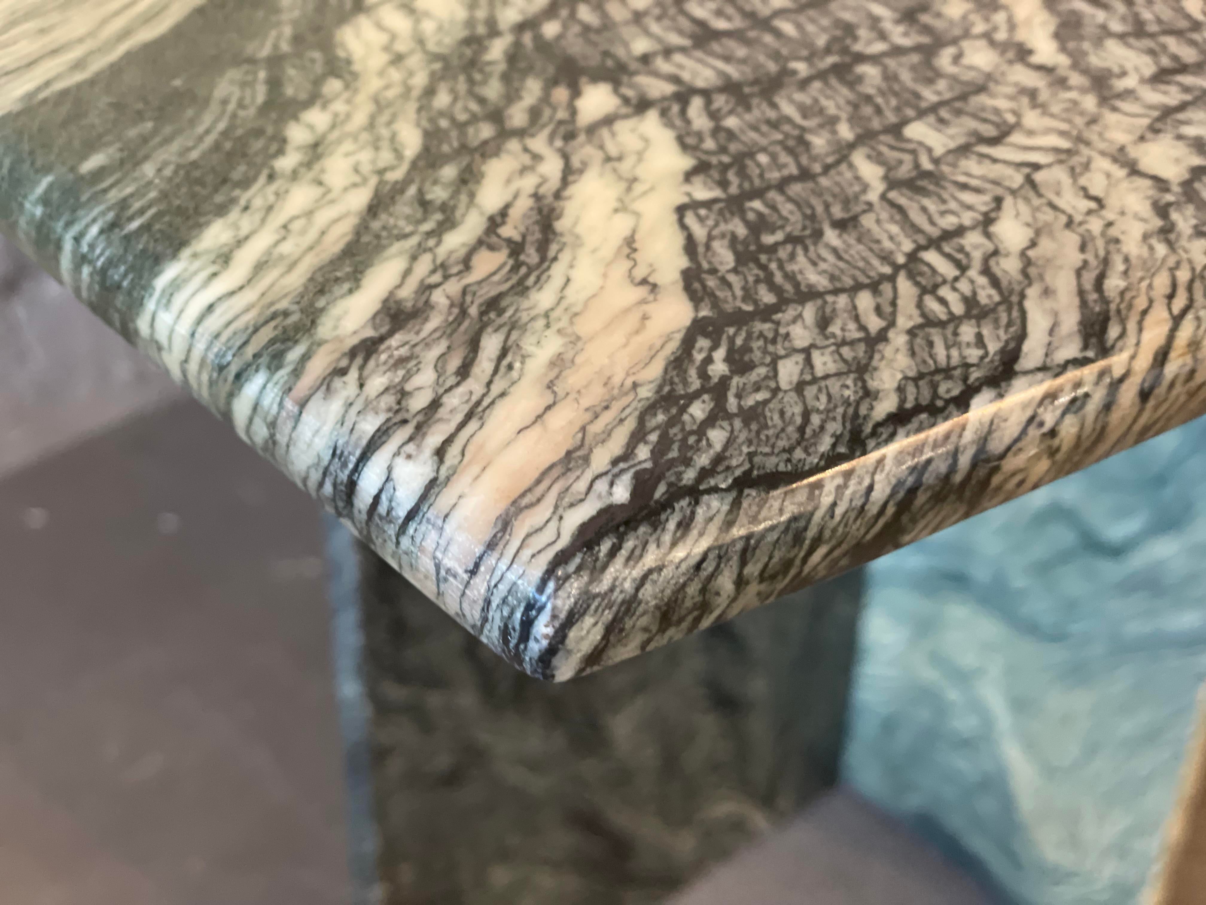 1980s Postmodern Cipollino Ondulato Dining Table