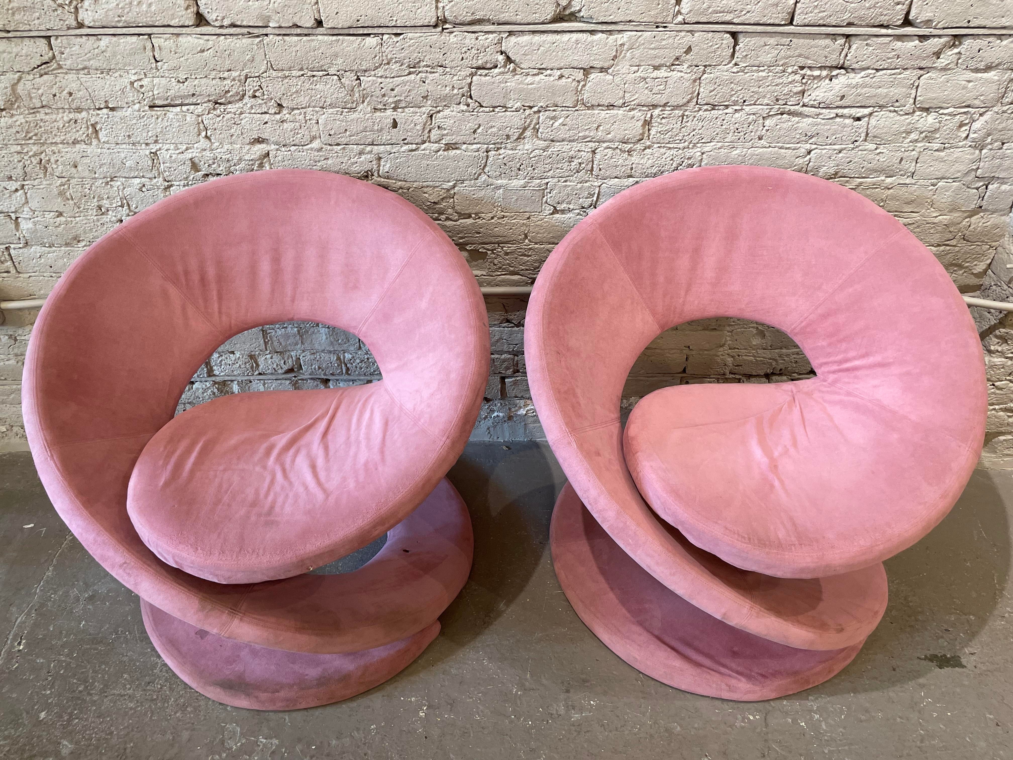 1980s Postmodern Corkscrew Chairs Attributed to Quebec 69 Jaymar