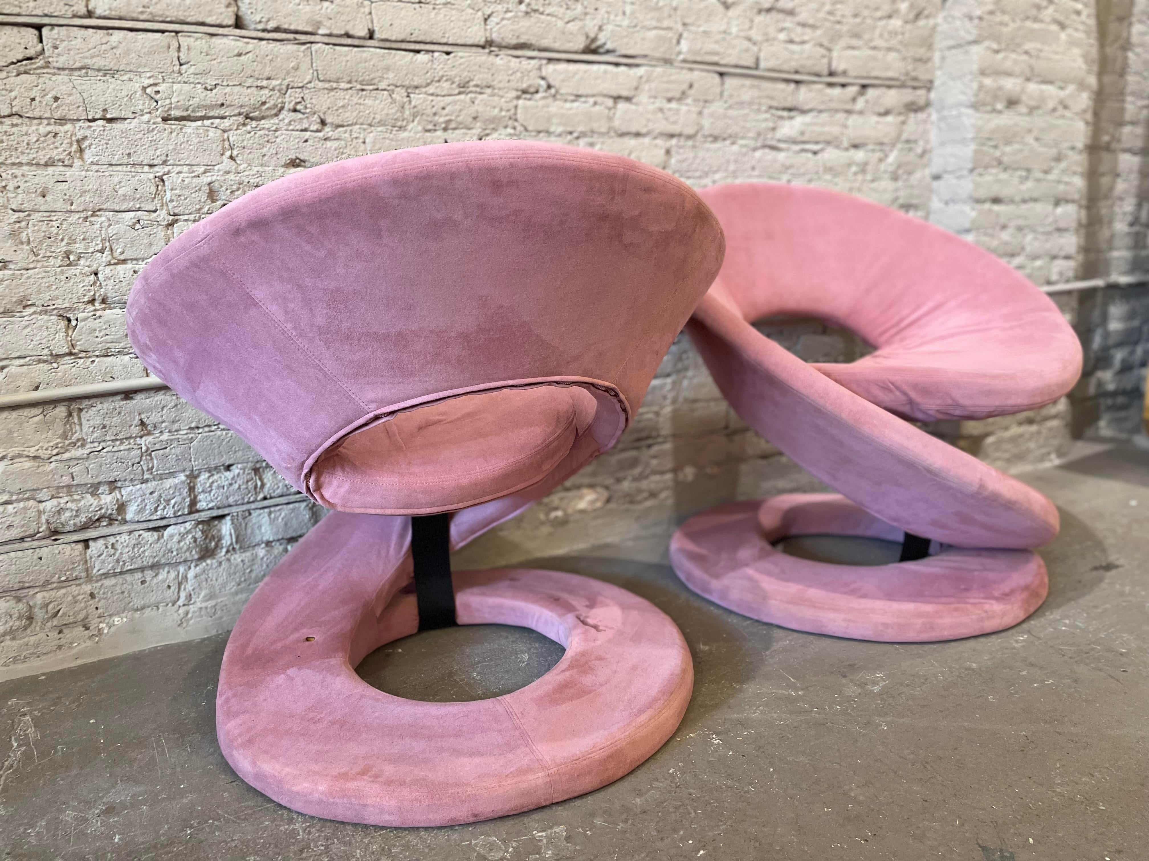 1980s Postmodern Corkscrew Chairs Attributed to Quebec 69 Jaymar