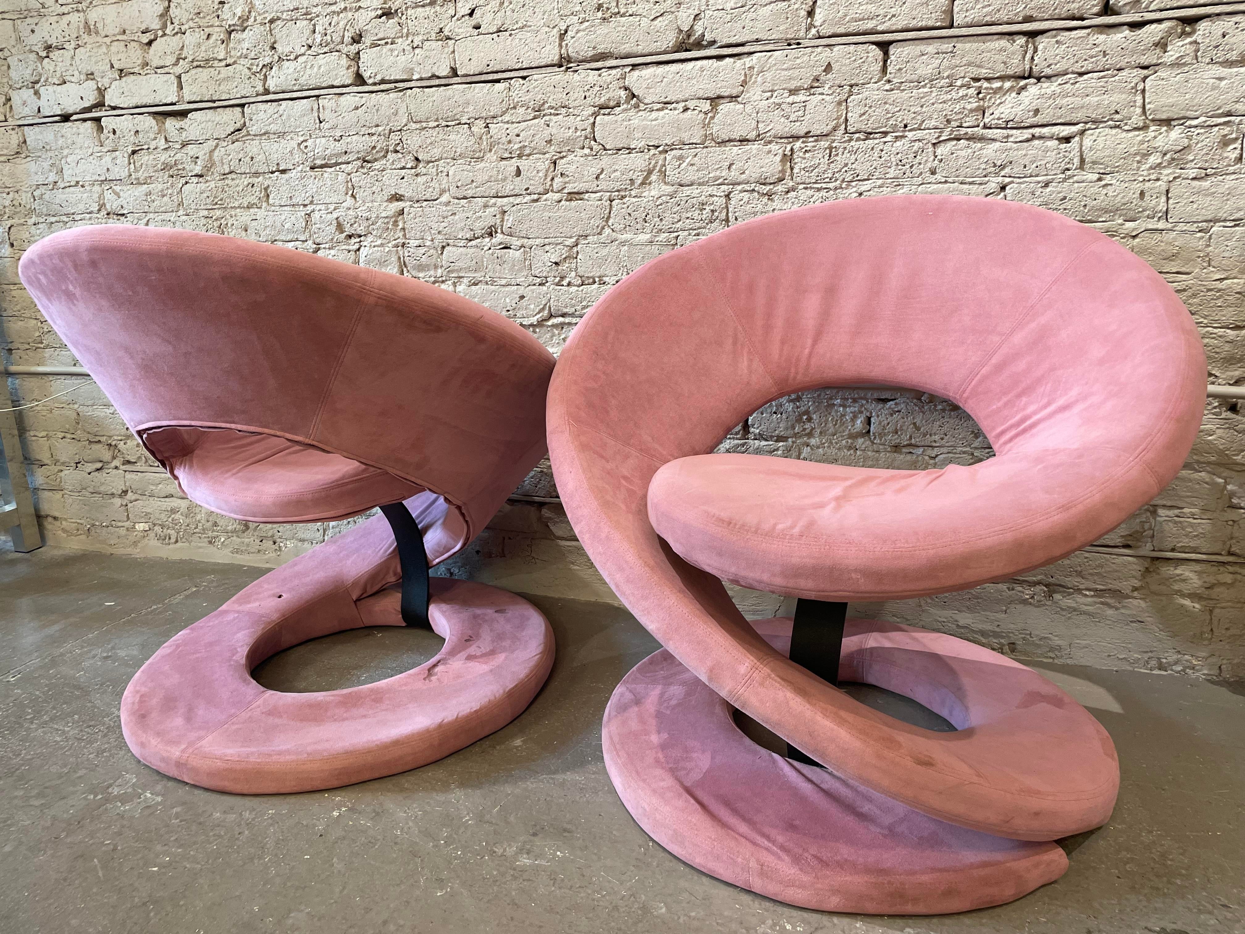 1980s Postmodern Corkscrew Chairs Attributed to Quebec 69 Jaymar