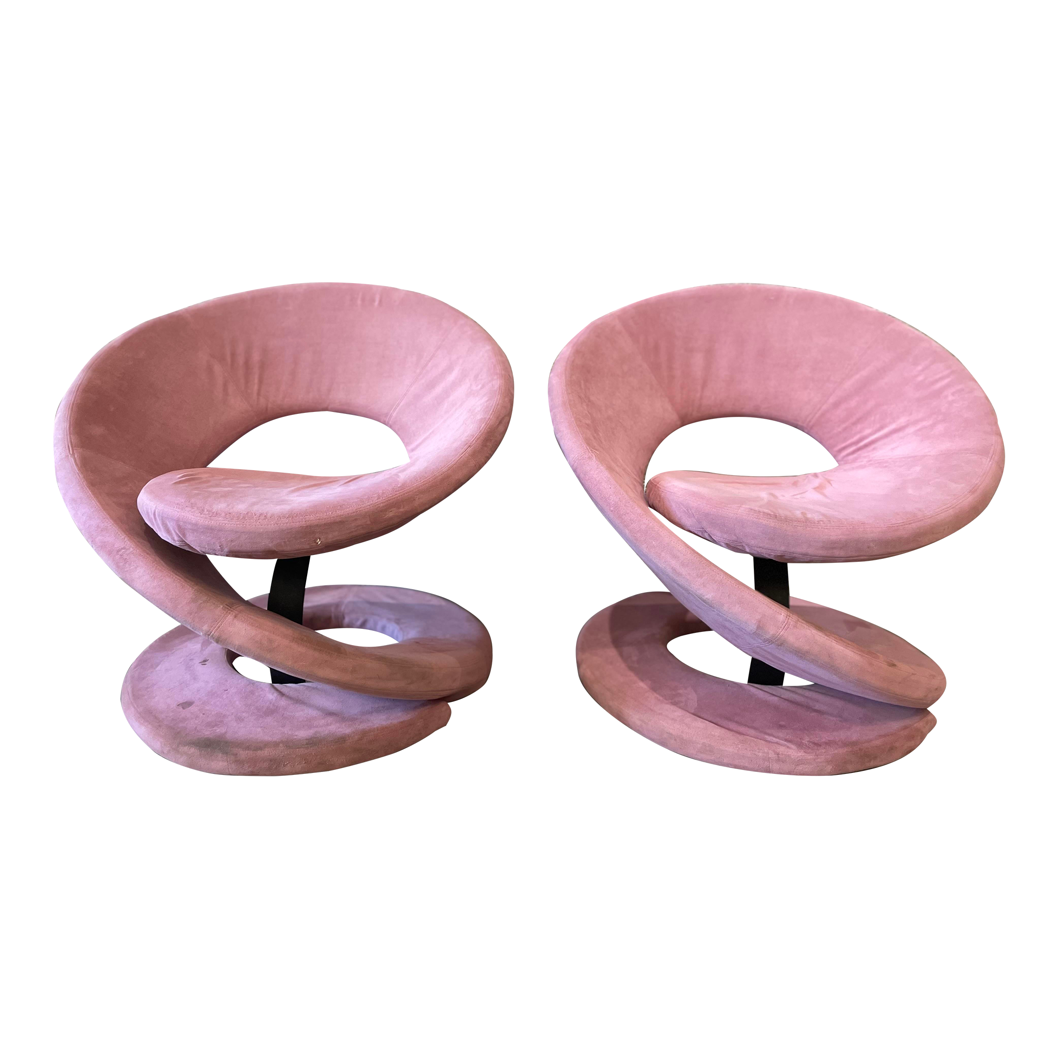1980s Postmodern Corkscrew Chairs Attributed to Quebec 69 Jaymar