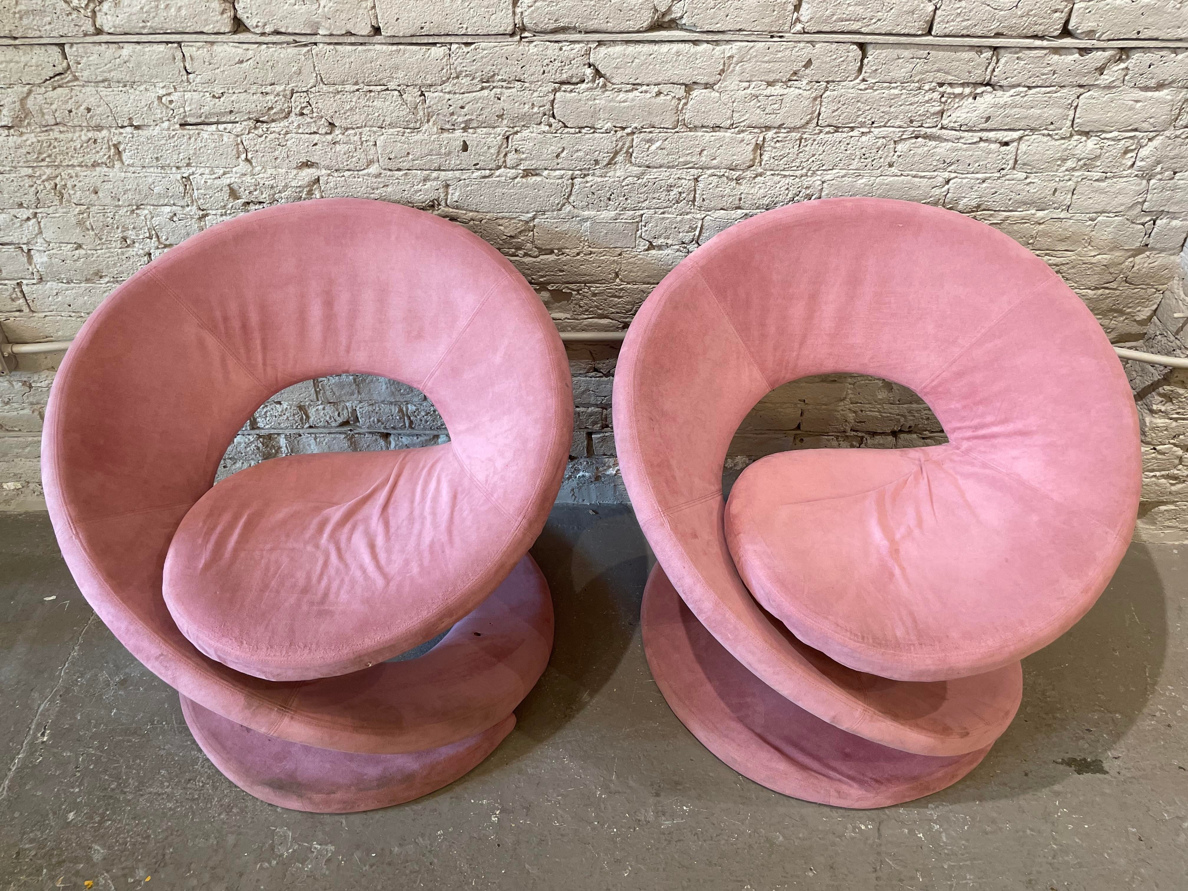 1980s Postmodern Corkscrew Chairs Attributed to Quebec 69 Jaymar