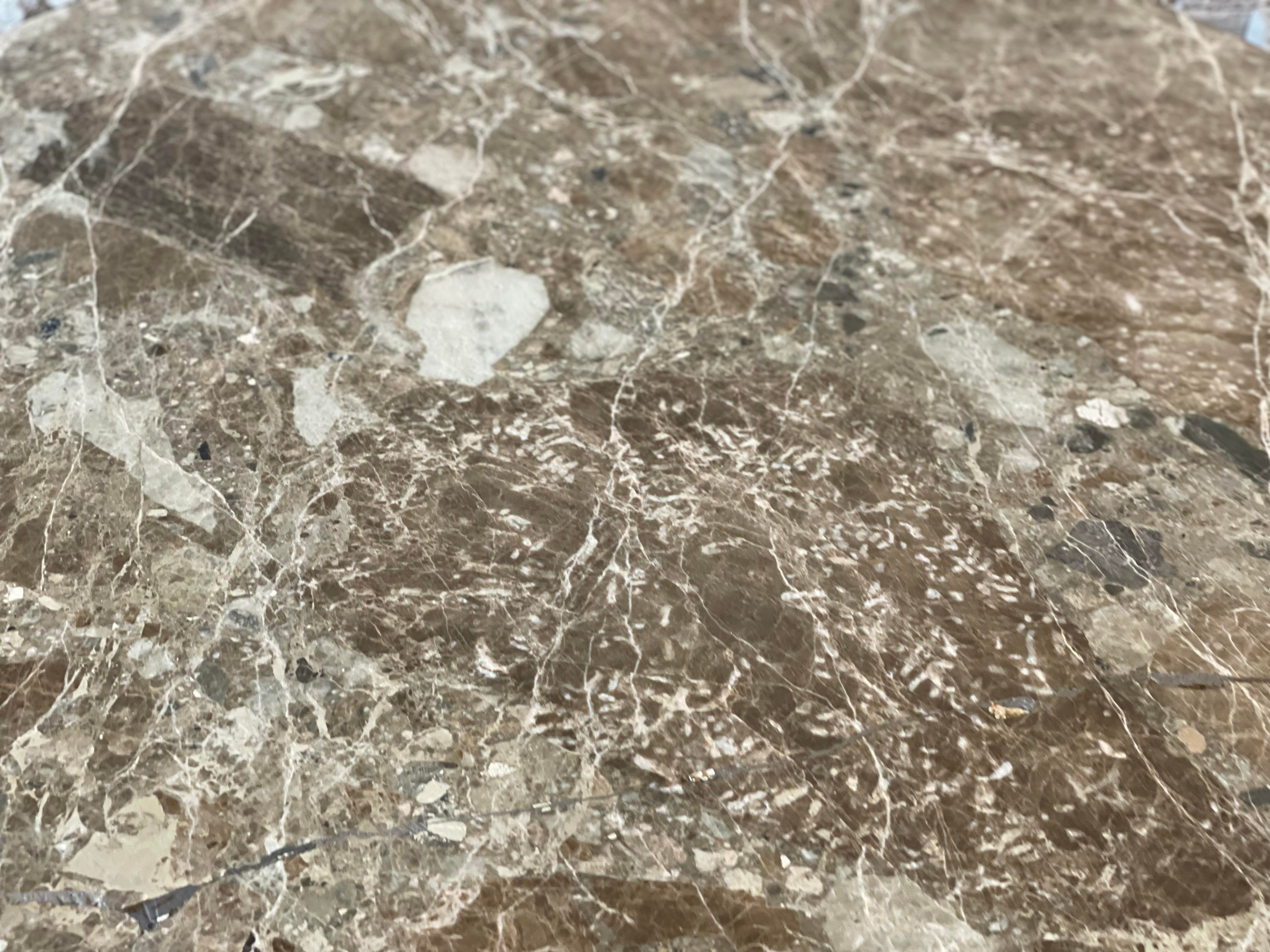 1980s Postmodern Emperado Round Marble Dining Table