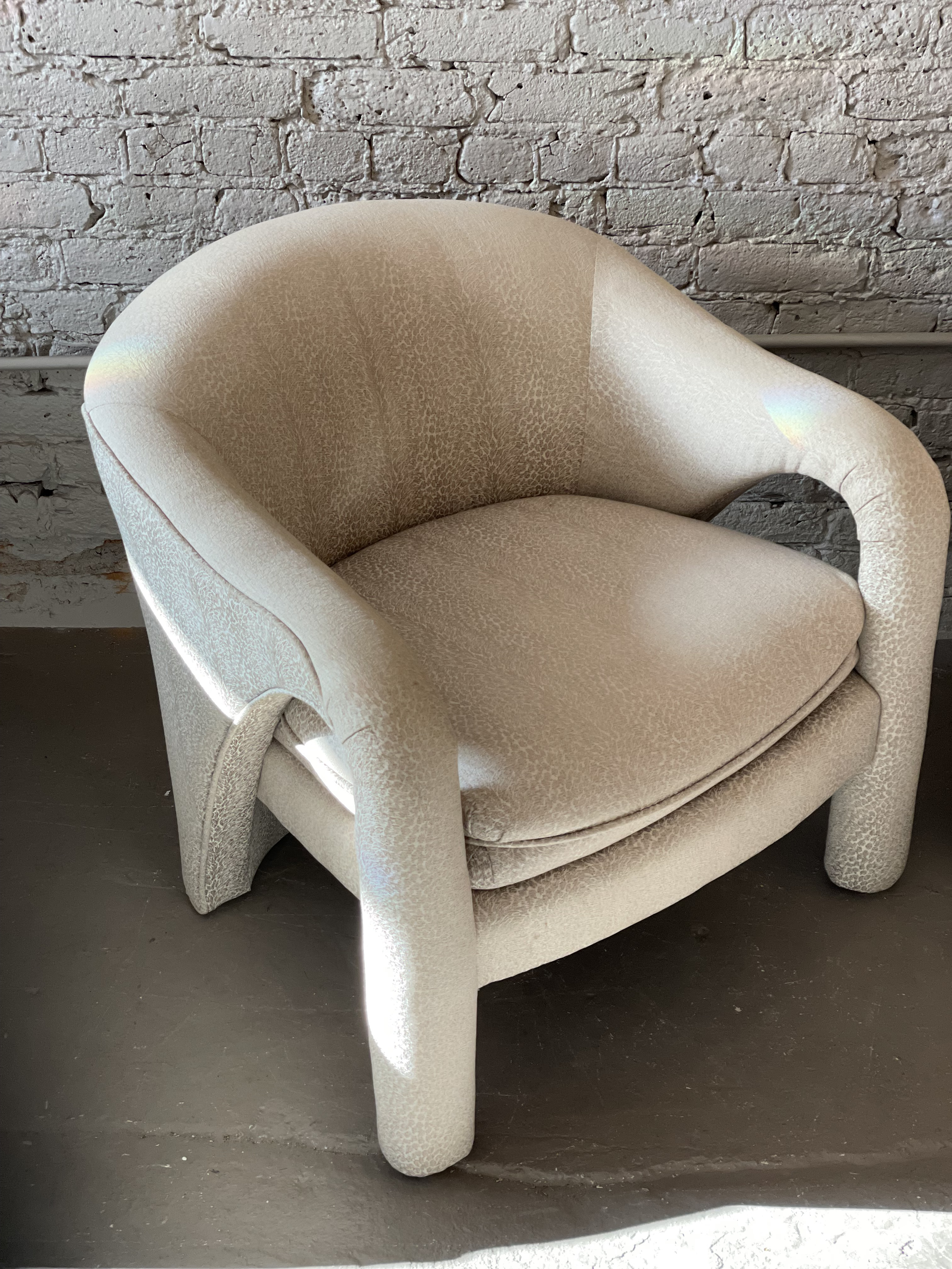 1980s Postmodern Sculptural Arc Chairs - a Pair