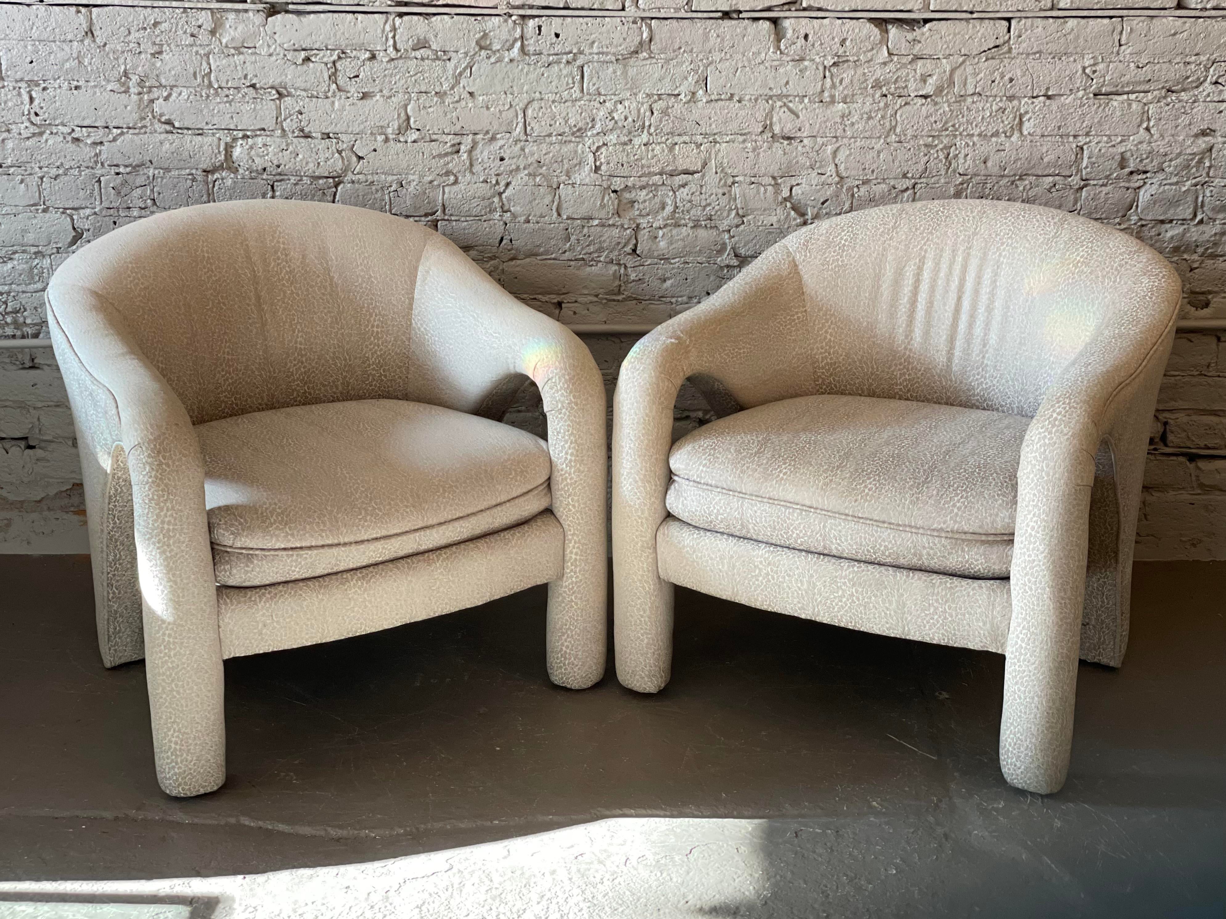 1980s Postmodern Sculptural Arc Chairs - a Pair