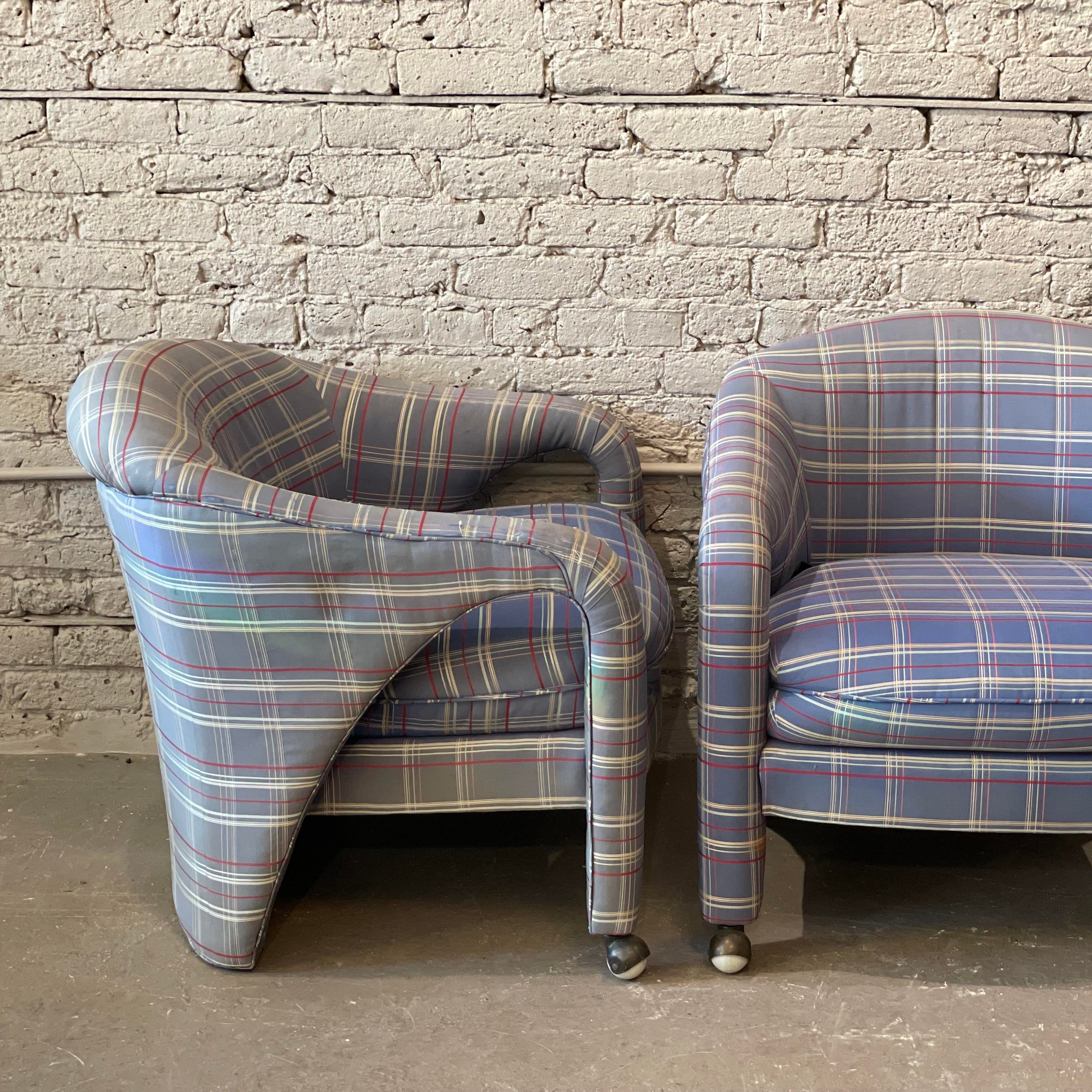 1980s Postmodern Sculptural Arc Chairs