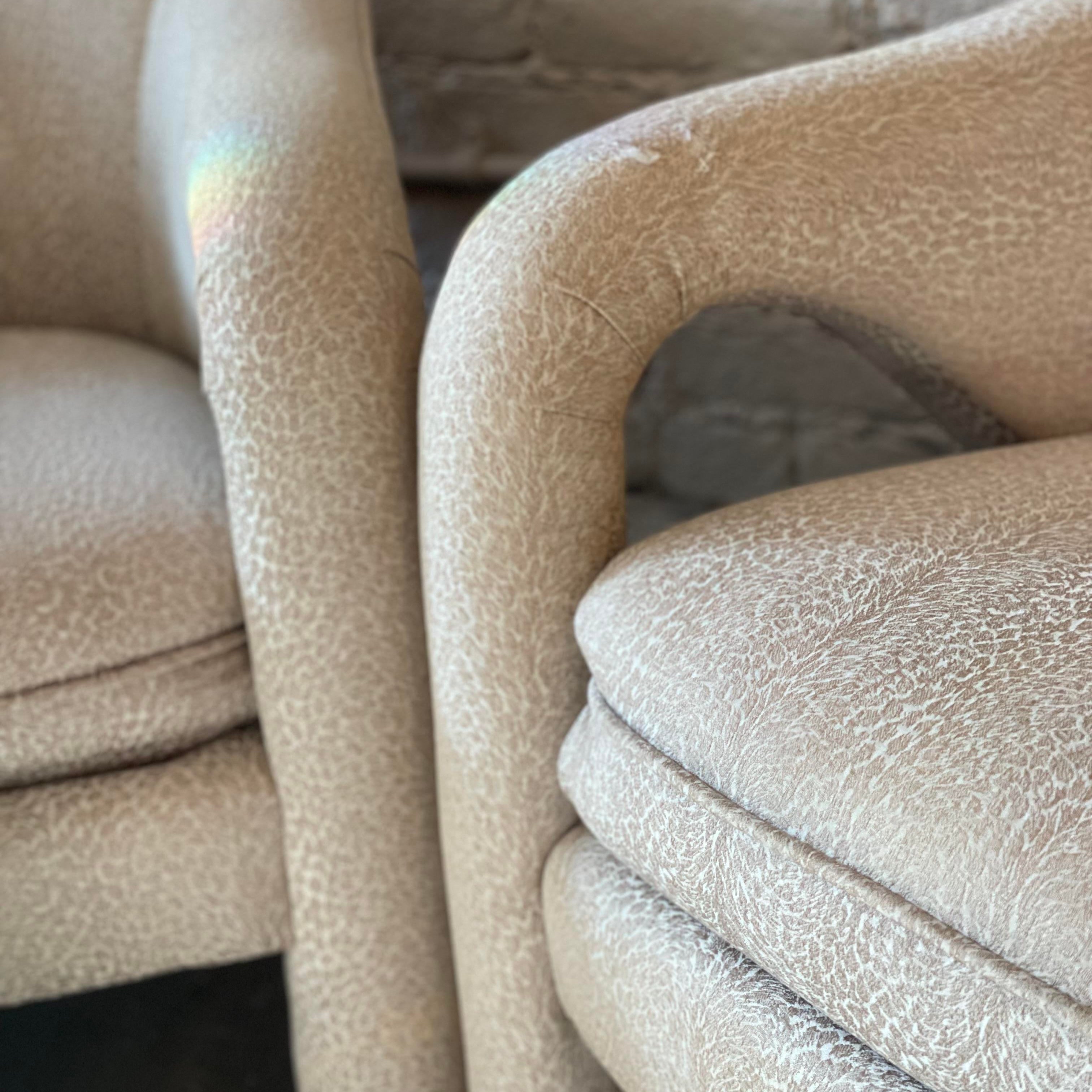 1980s Postmodern Sculptural Arc Chairs - a Pair