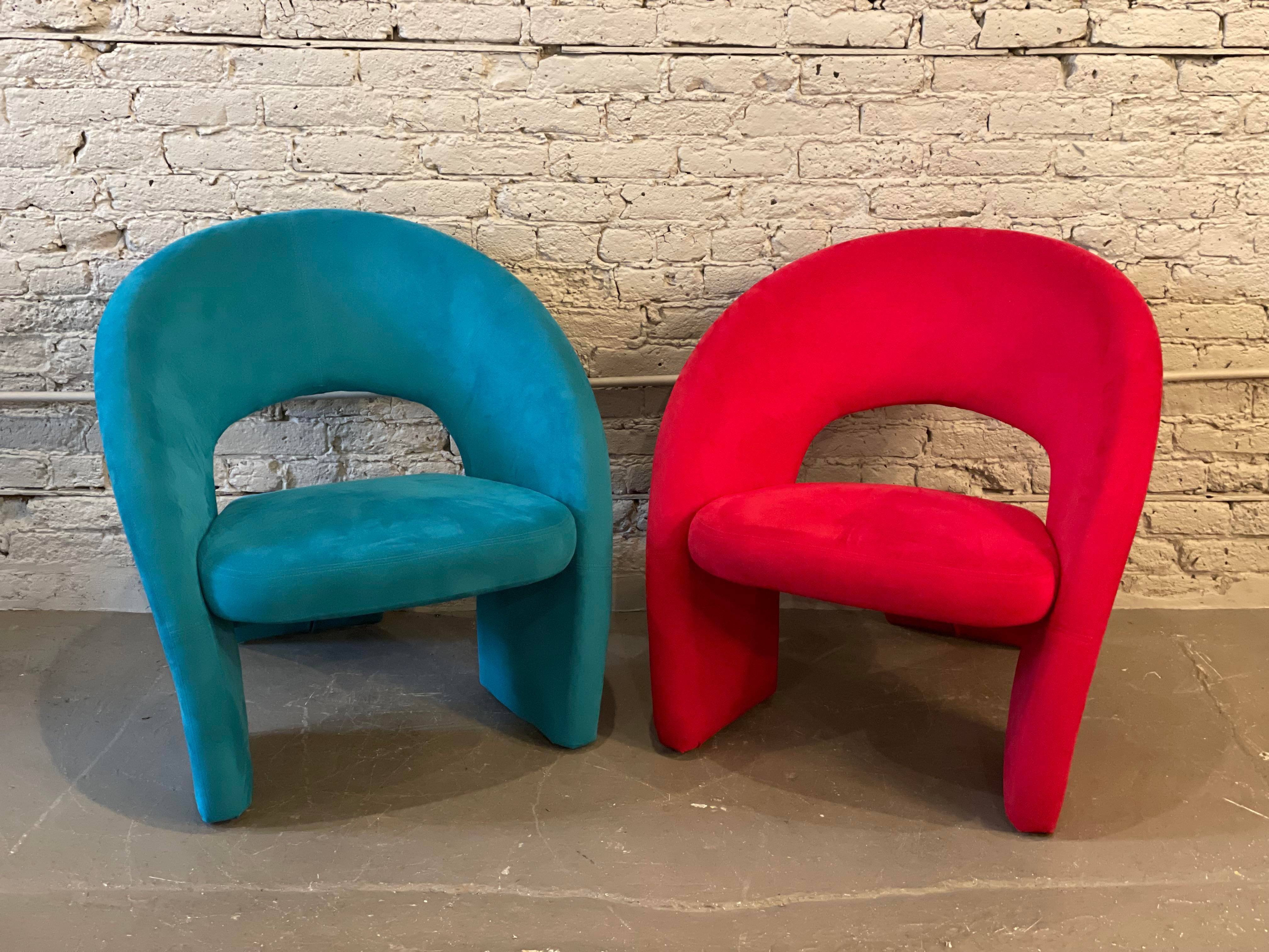 1980s Postmodern Sculptural Chairs in the Manner of Jaymar - a Pair